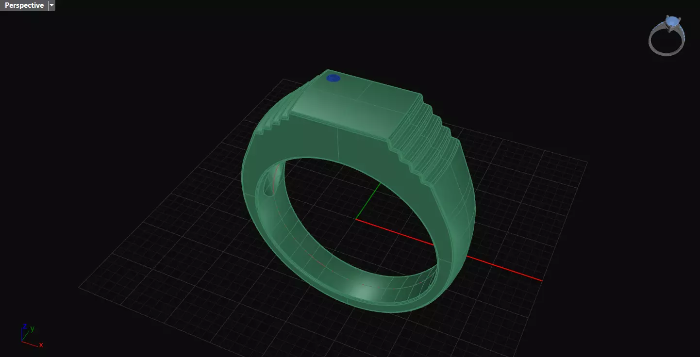 Retro Gents Ring 3D print model_0