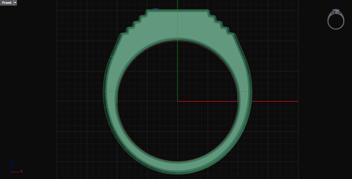 Retro Gents Ring 3D print model_4