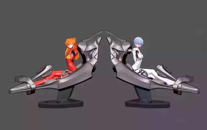 REI ASUKA COCKPIT PACK EVANGELION GIRL STATUE CUTE PRETTY ANIME