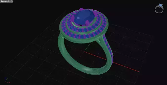 Oval Double Halo wedding Ring