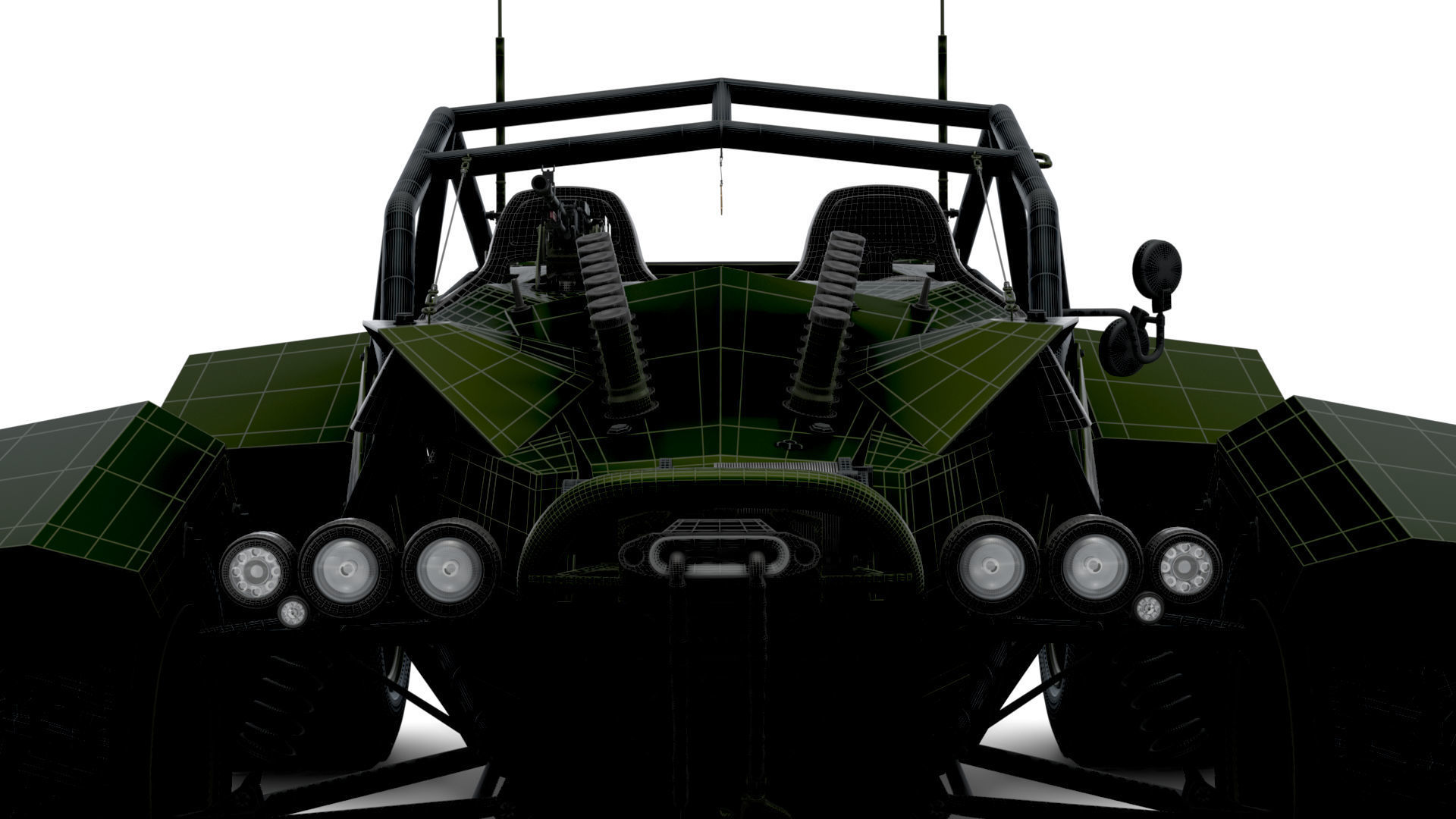 Generic Military Buggy Machine Gun 2023 3D model_19