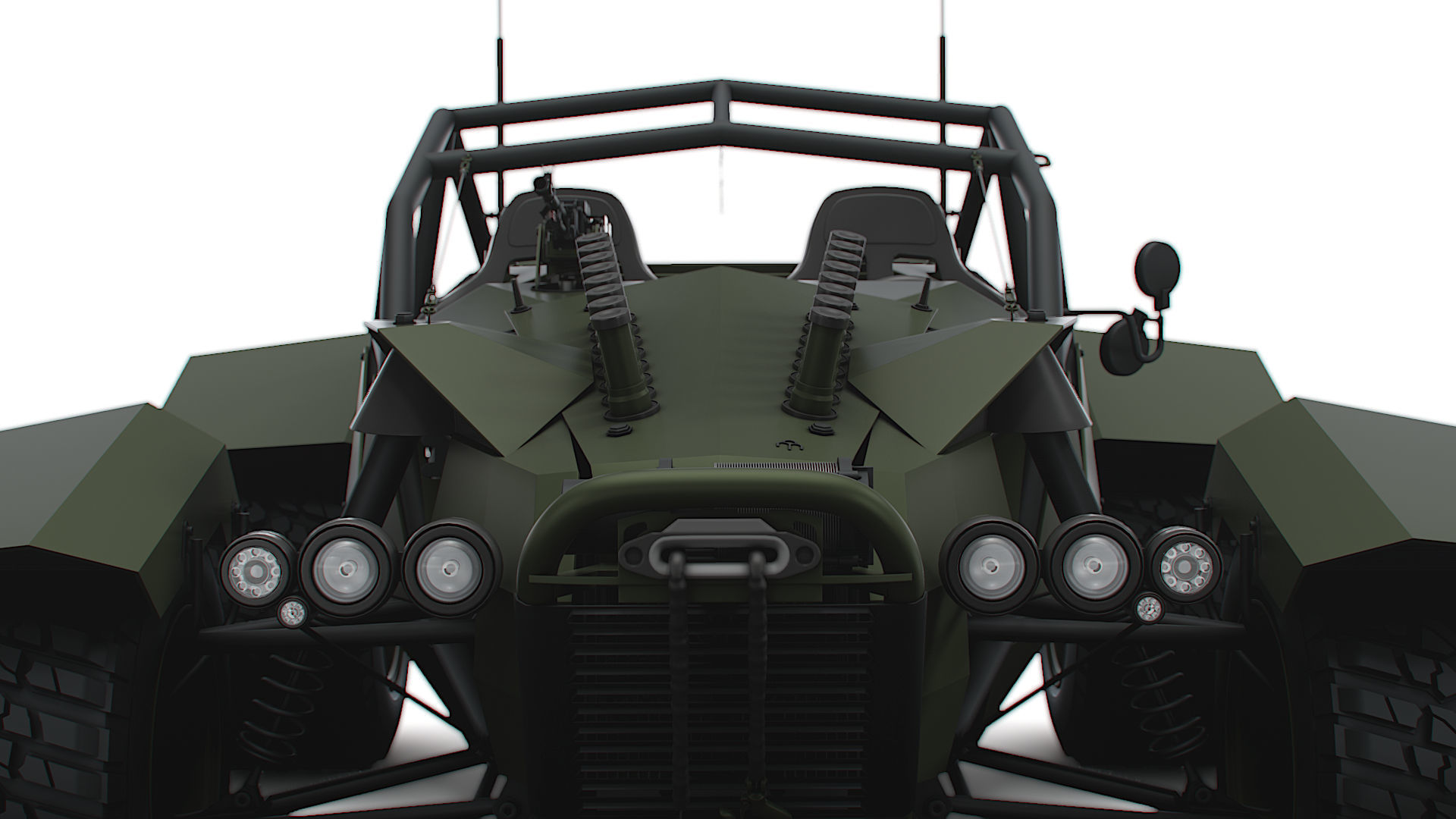 Generic Military Buggy Machine Gun 2023 3D model_7