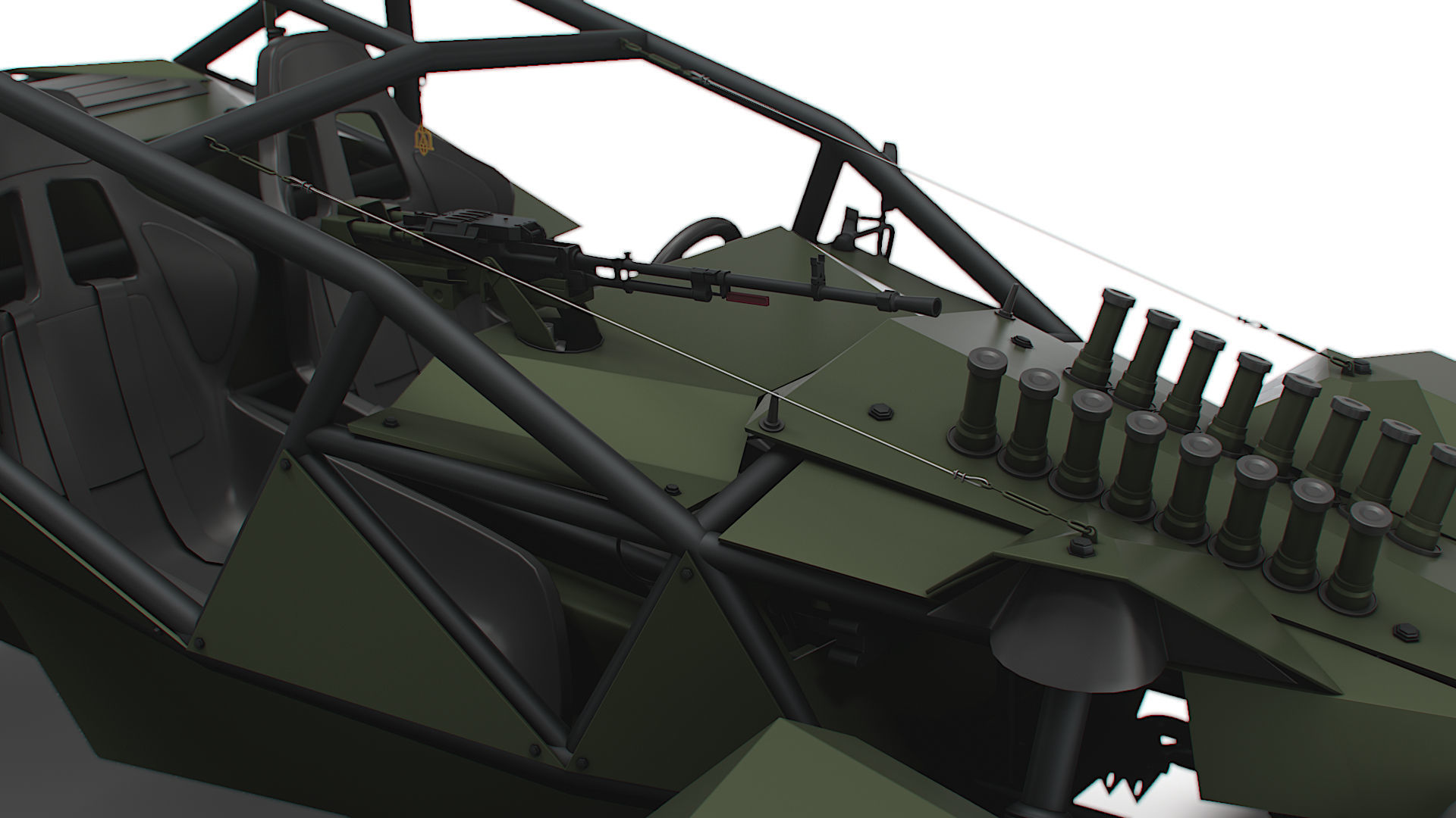 Generic Military Buggy Machine Gun 2023 3D model_8