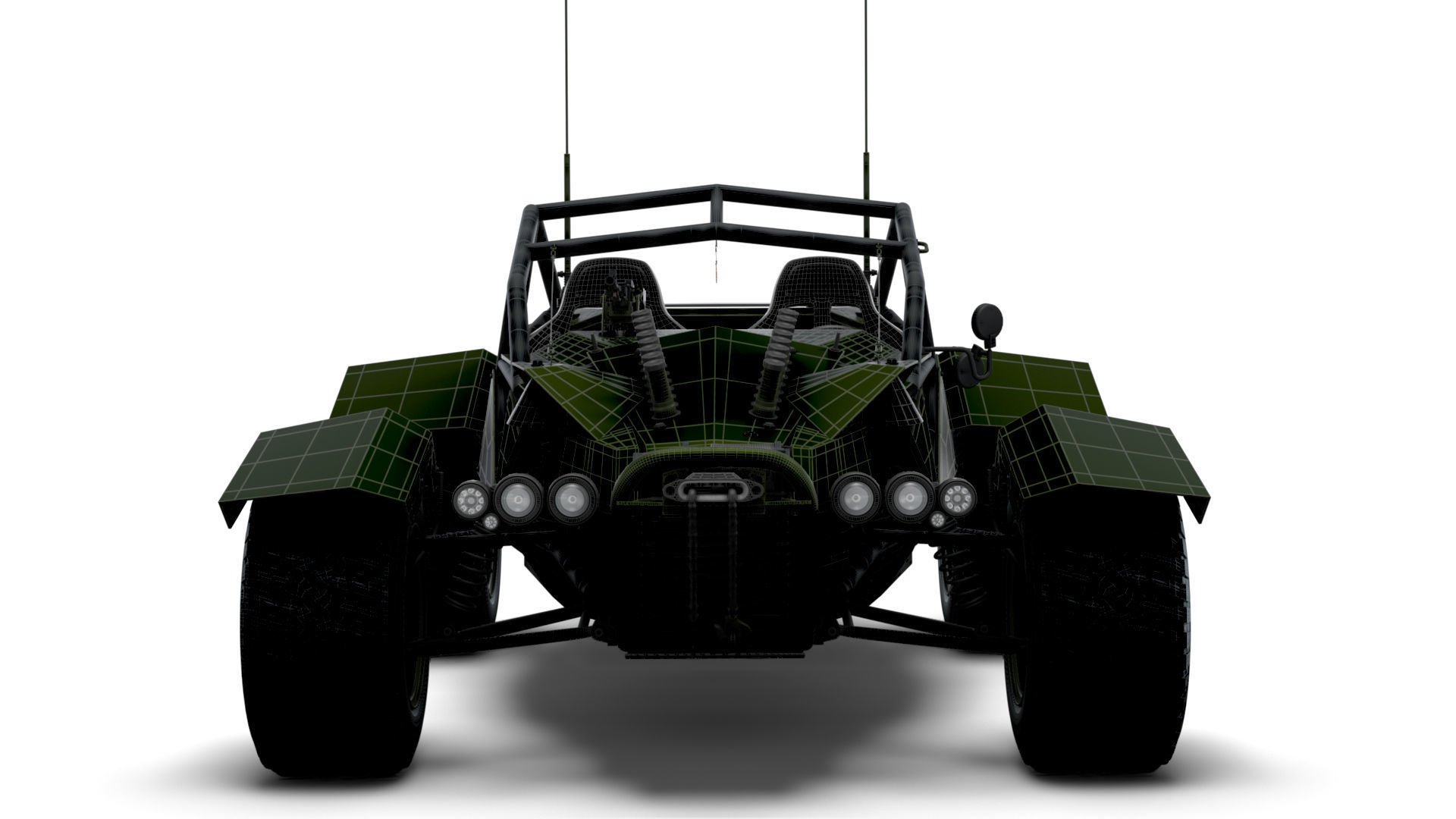 Generic Military Buggy Machine Gun 2023 3D model_18