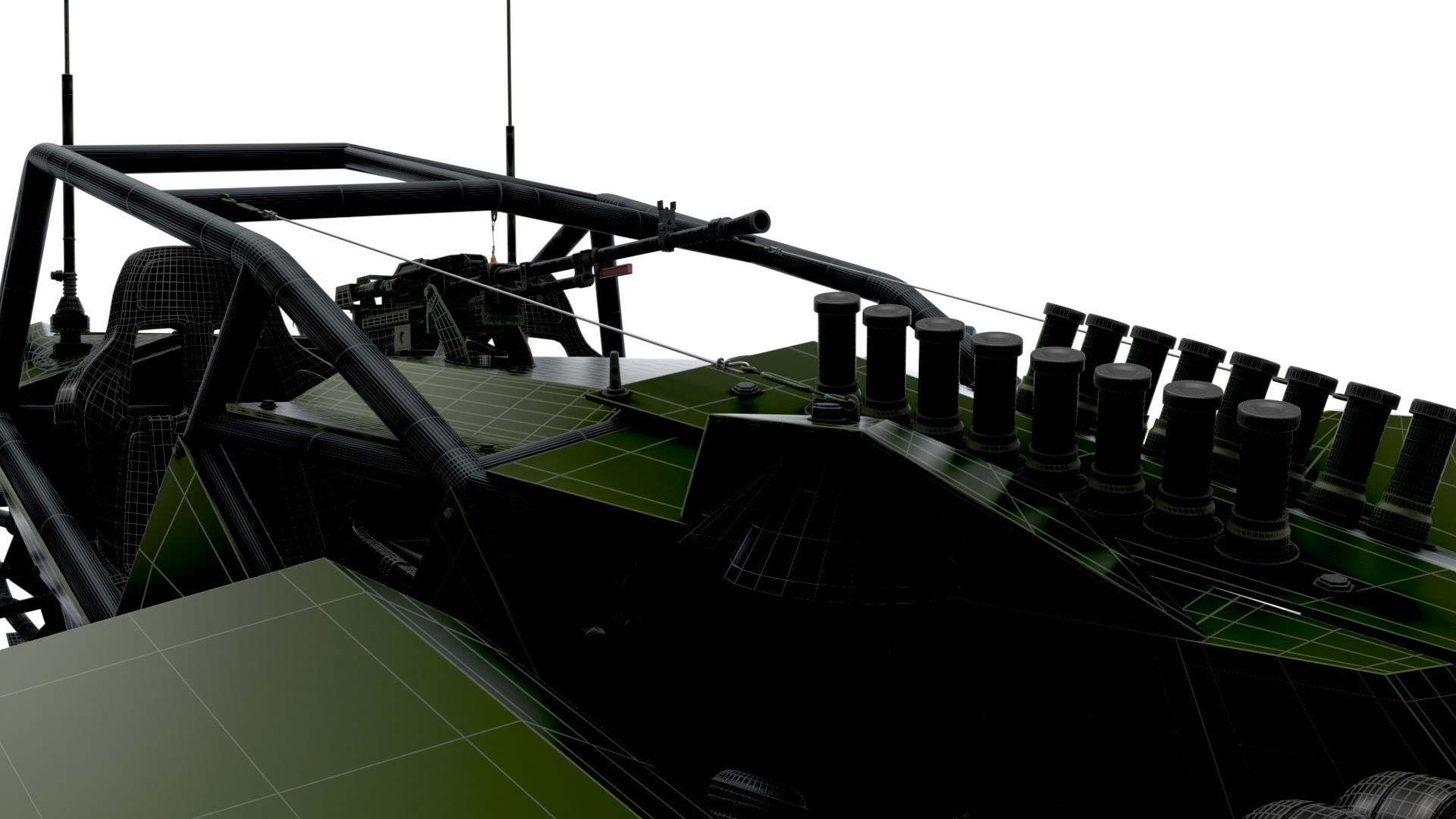 Generic Military Buggy Machine Gun 2023 3D model_17