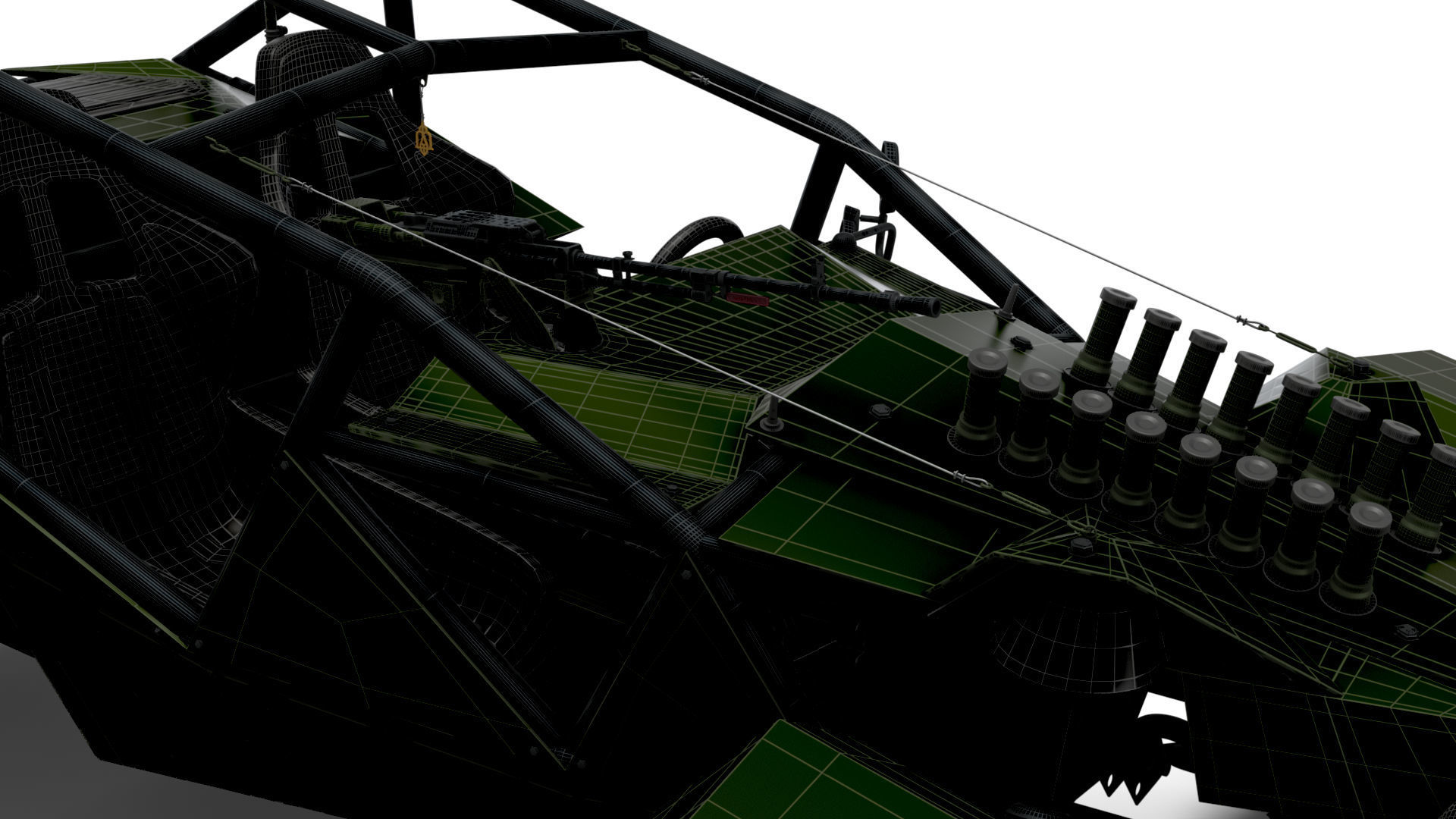 Generic Military Buggy Machine Gun 2023 3D model_20