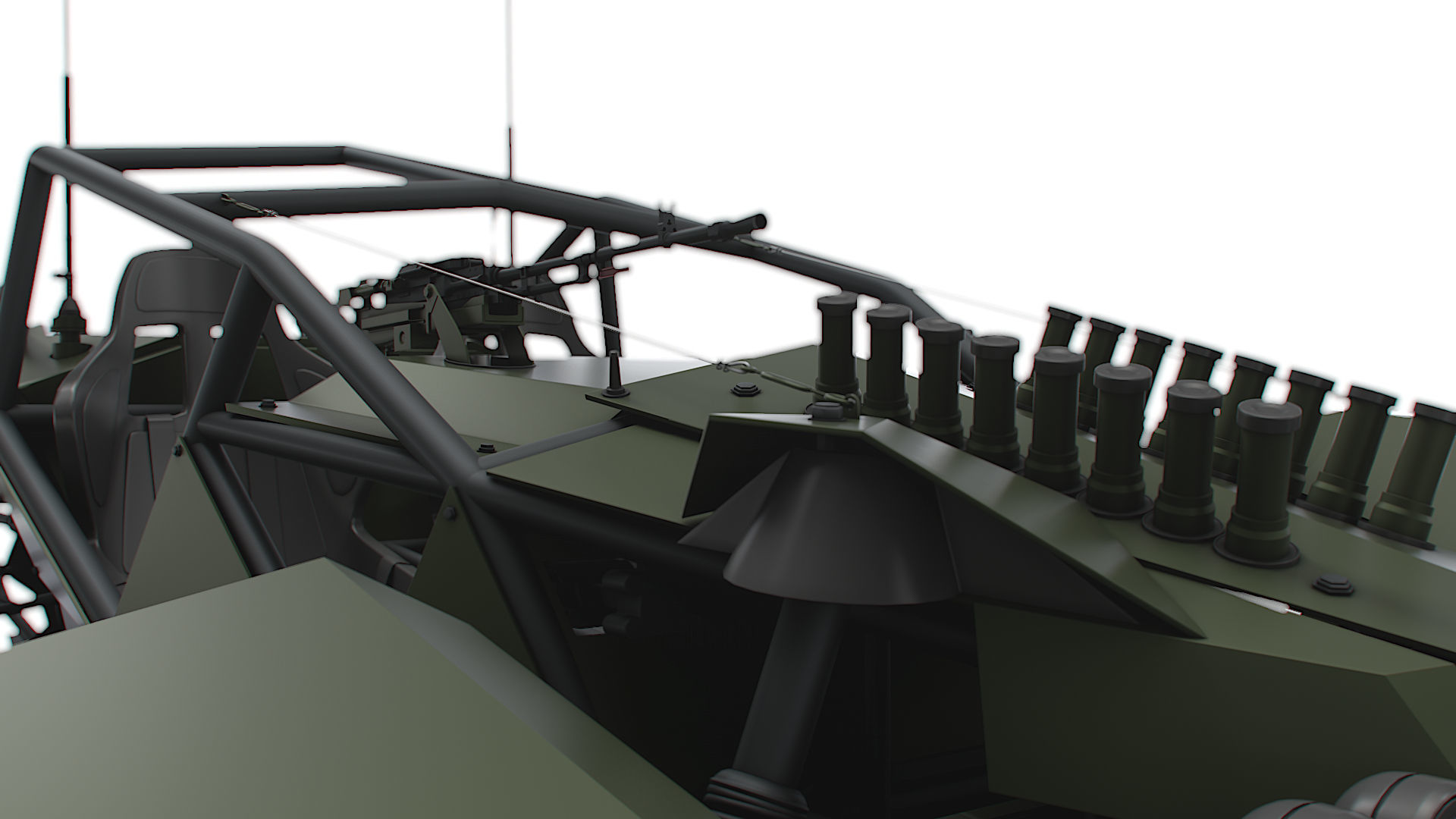 Generic Military Buggy Machine Gun 2023 3D model_5