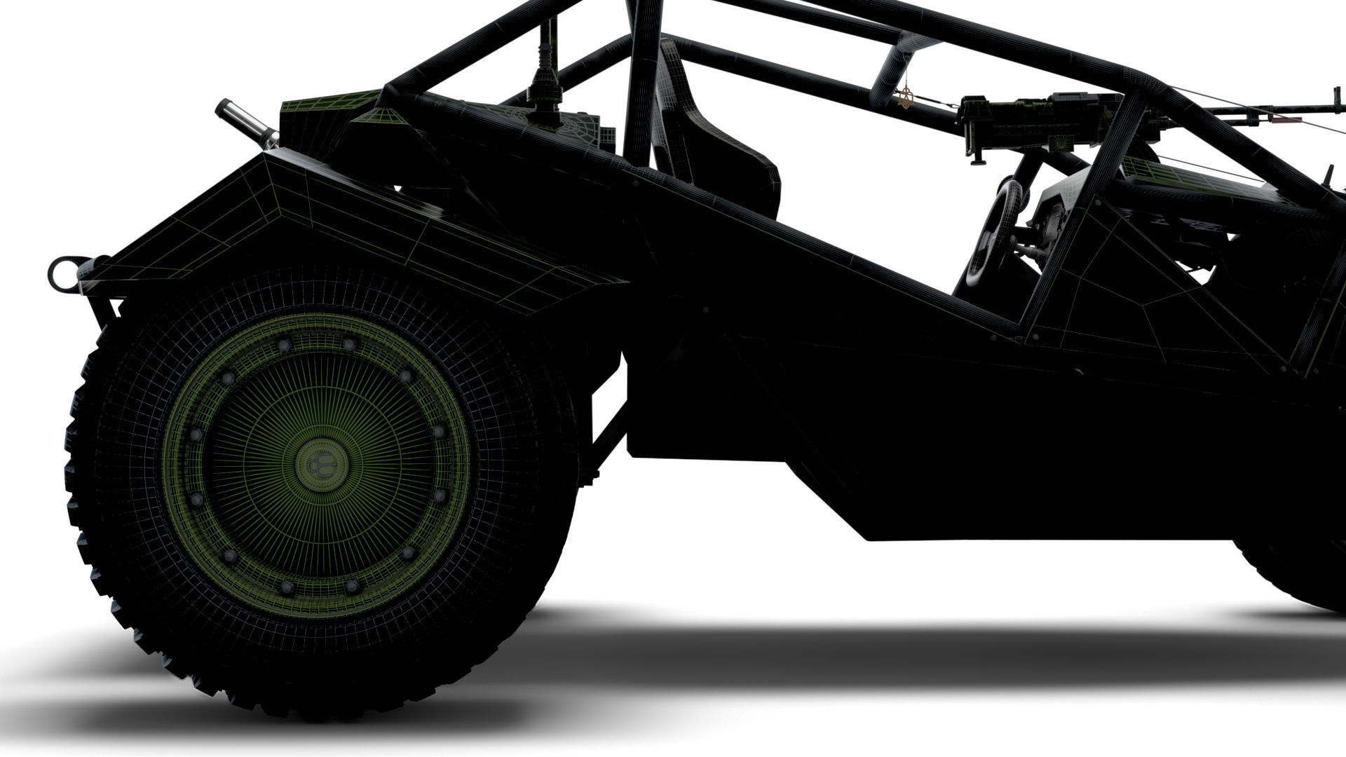 Generic Military Buggy Machine Gun 2023 3D model_21