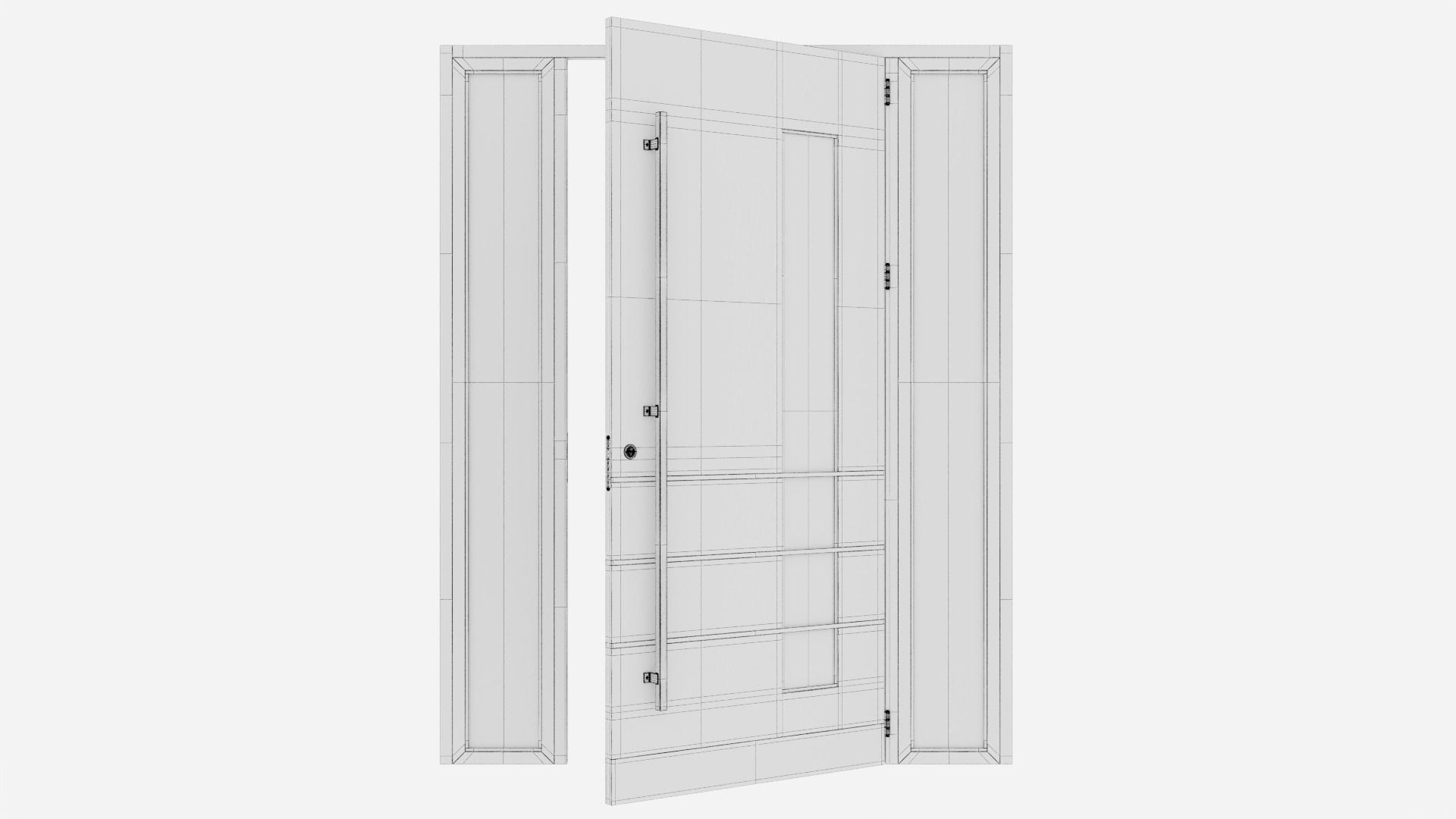 Aluminium door 138 3D model_6