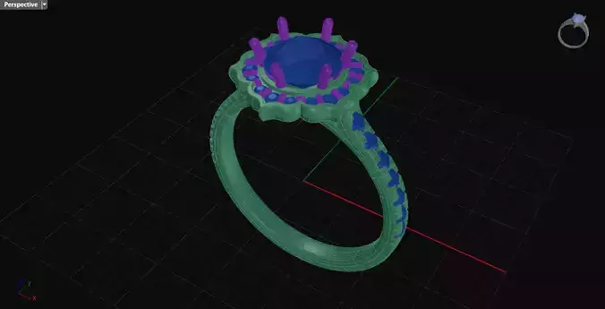 round halo wedding ring