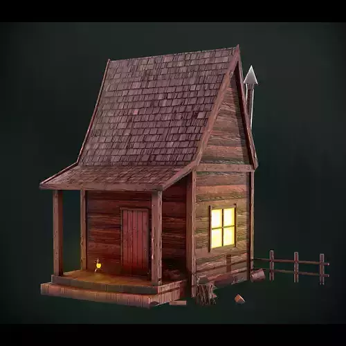 Stilized Low Poly Cabin