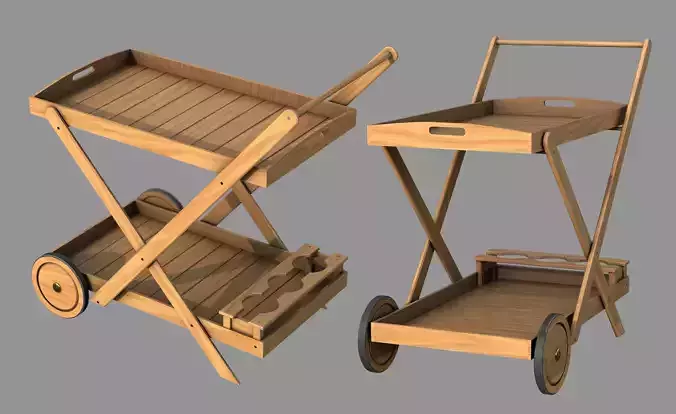 Wooden Kitchen Cart