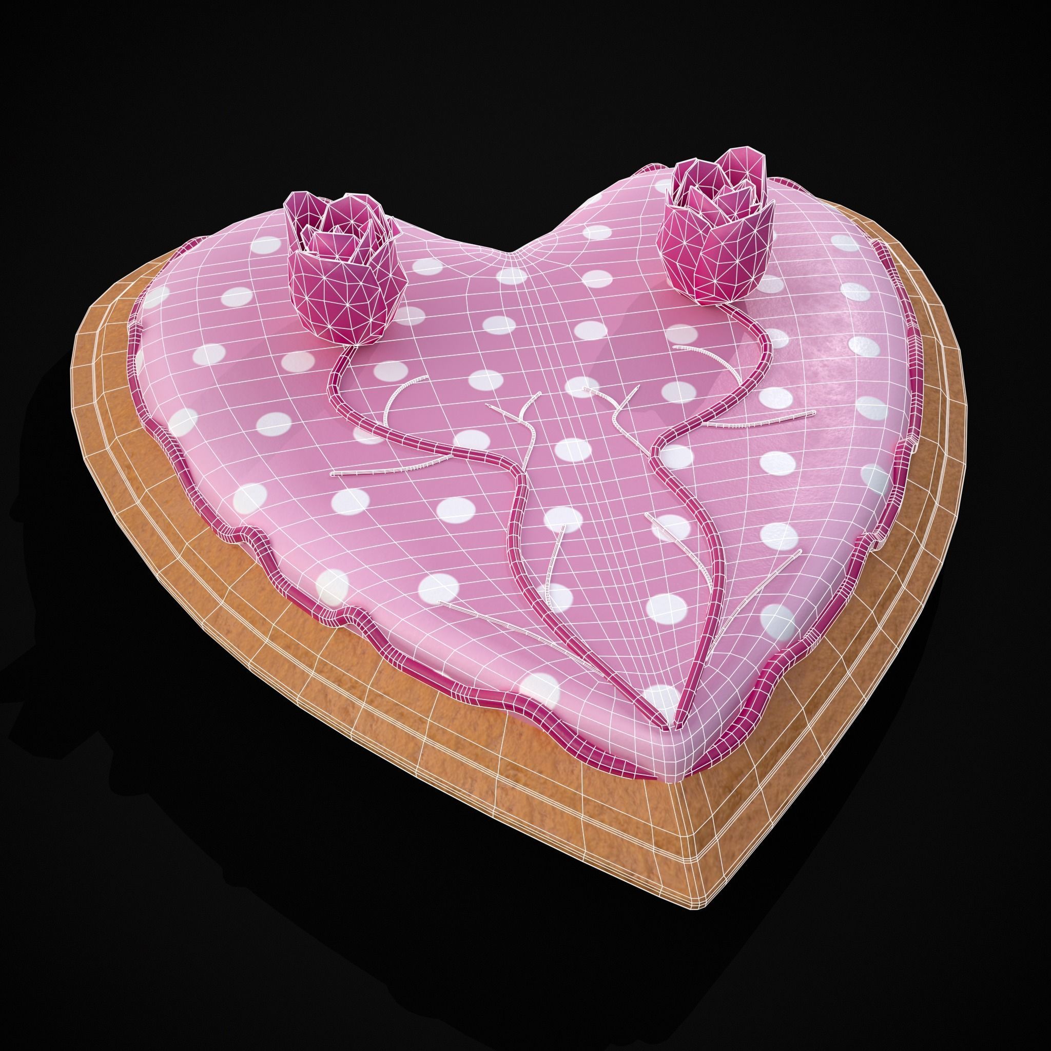 Valentines Jelly Filled Cookie Low-poly 3D model_26