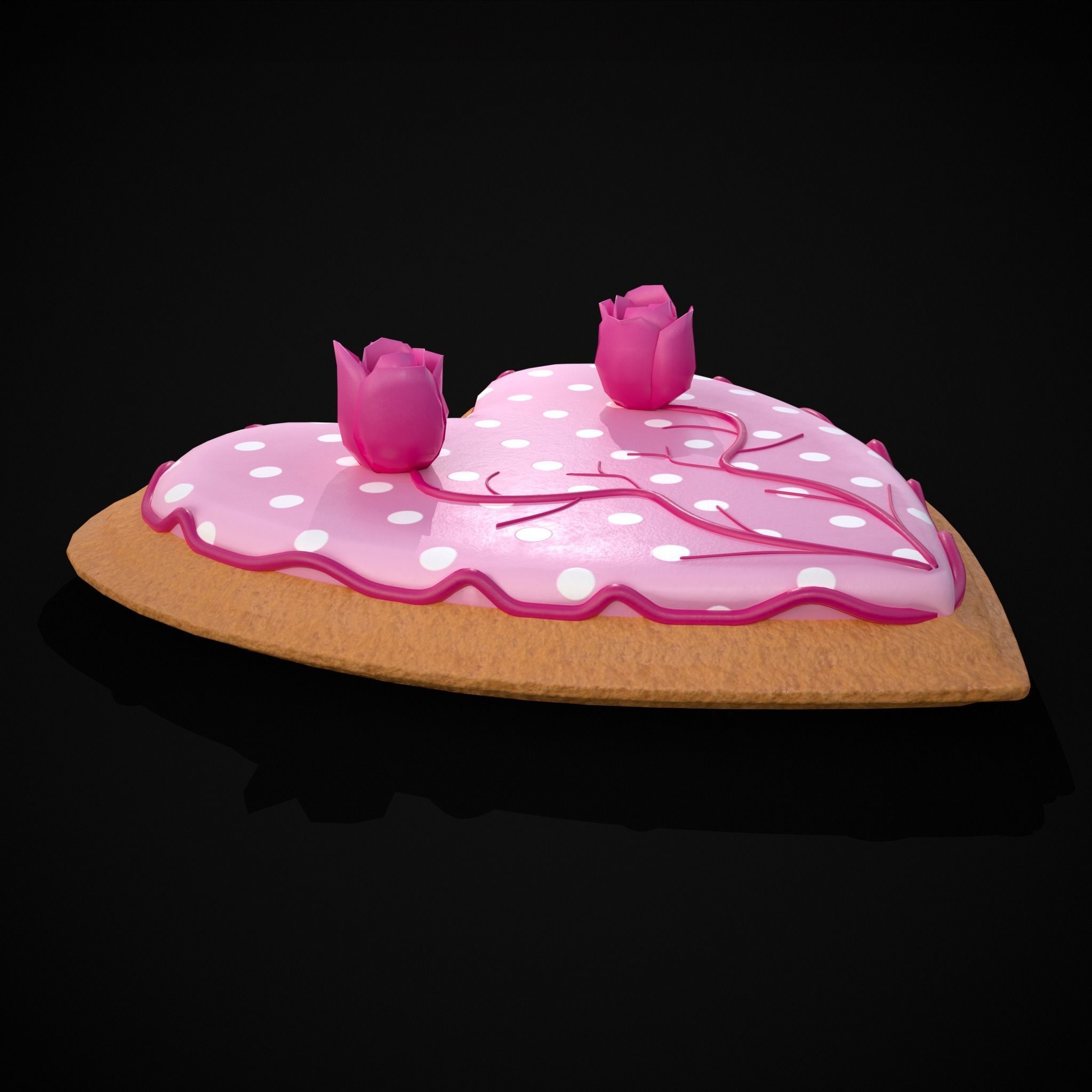 Valentines Jelly Filled Cookie Low-poly 3D model_23