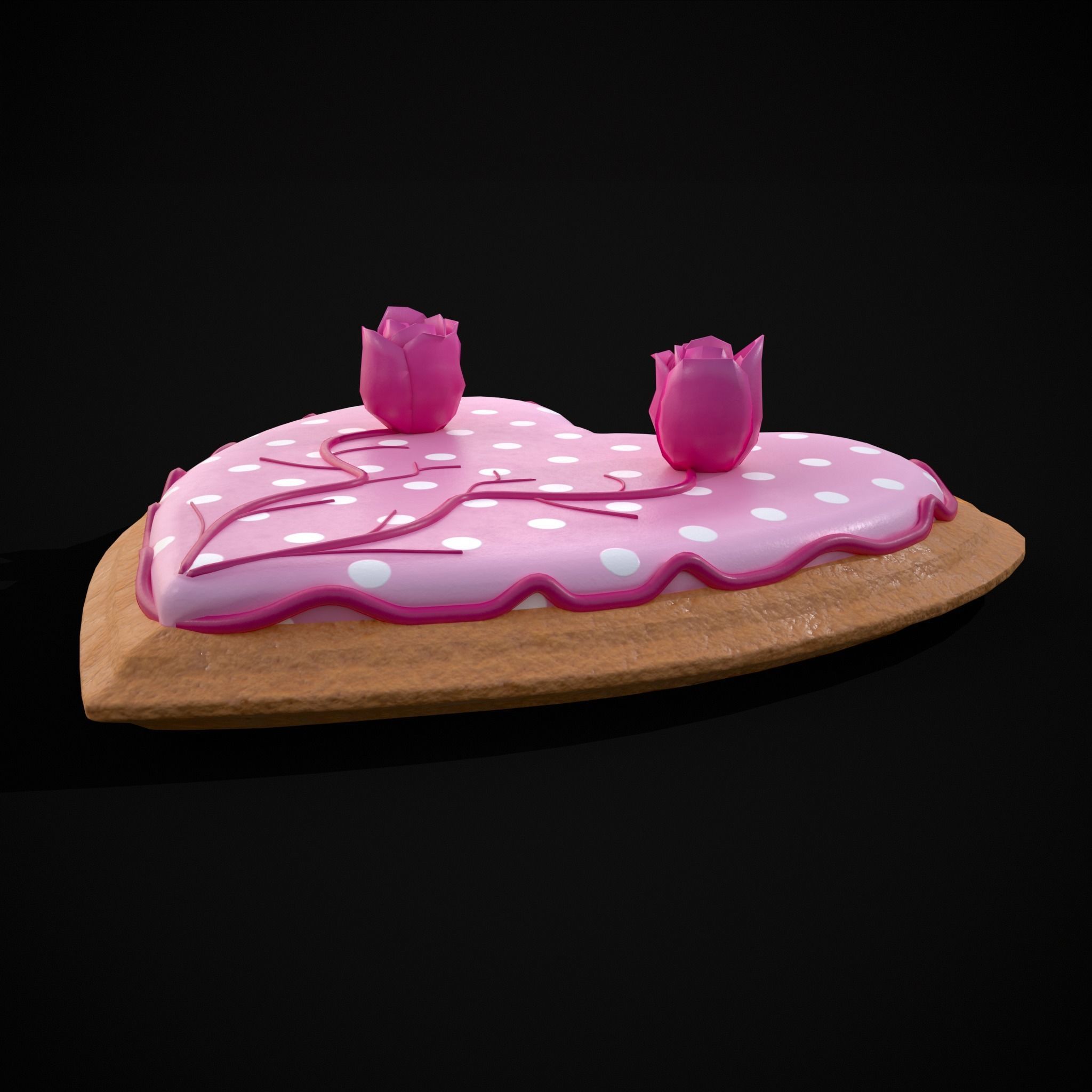 Valentines Jelly Filled Cookie Low-poly 3D model_28