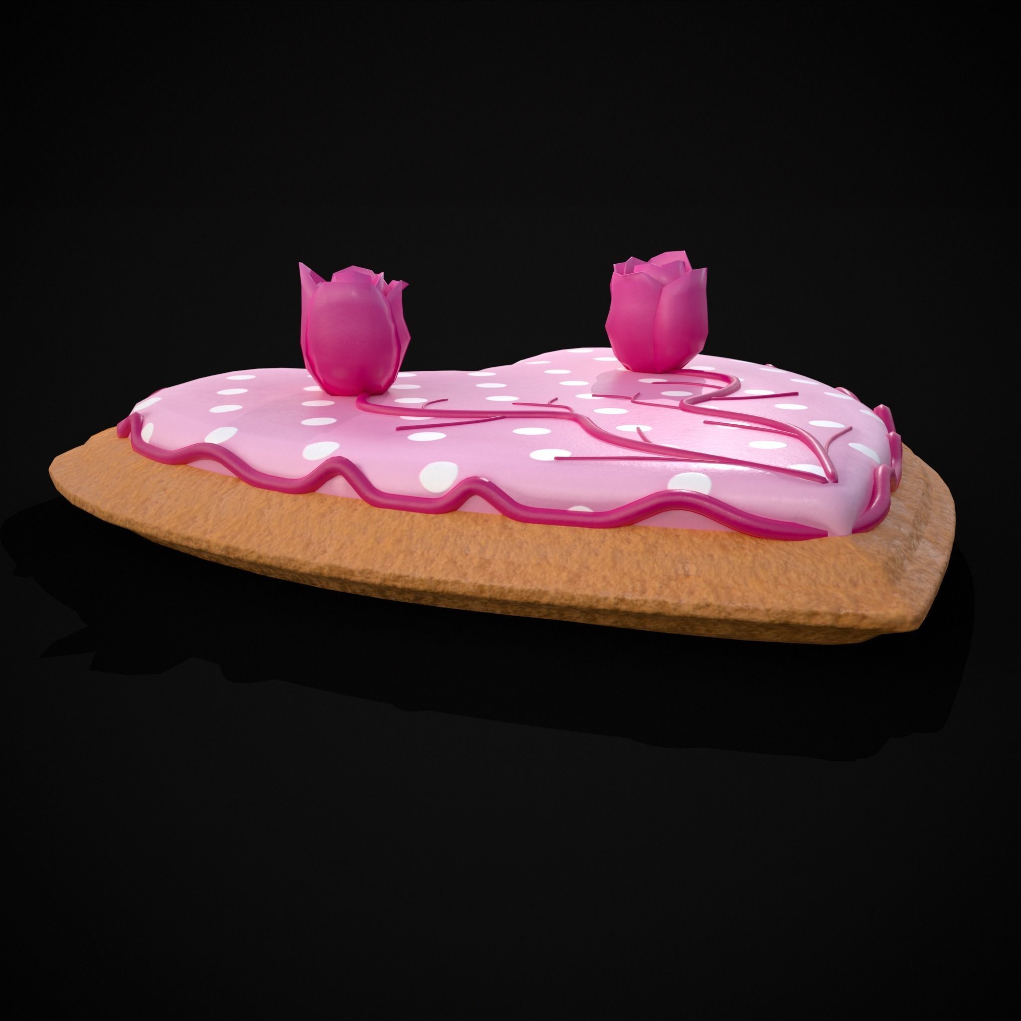 Valentines Jelly Filled Cookie Low-poly 3D model_22