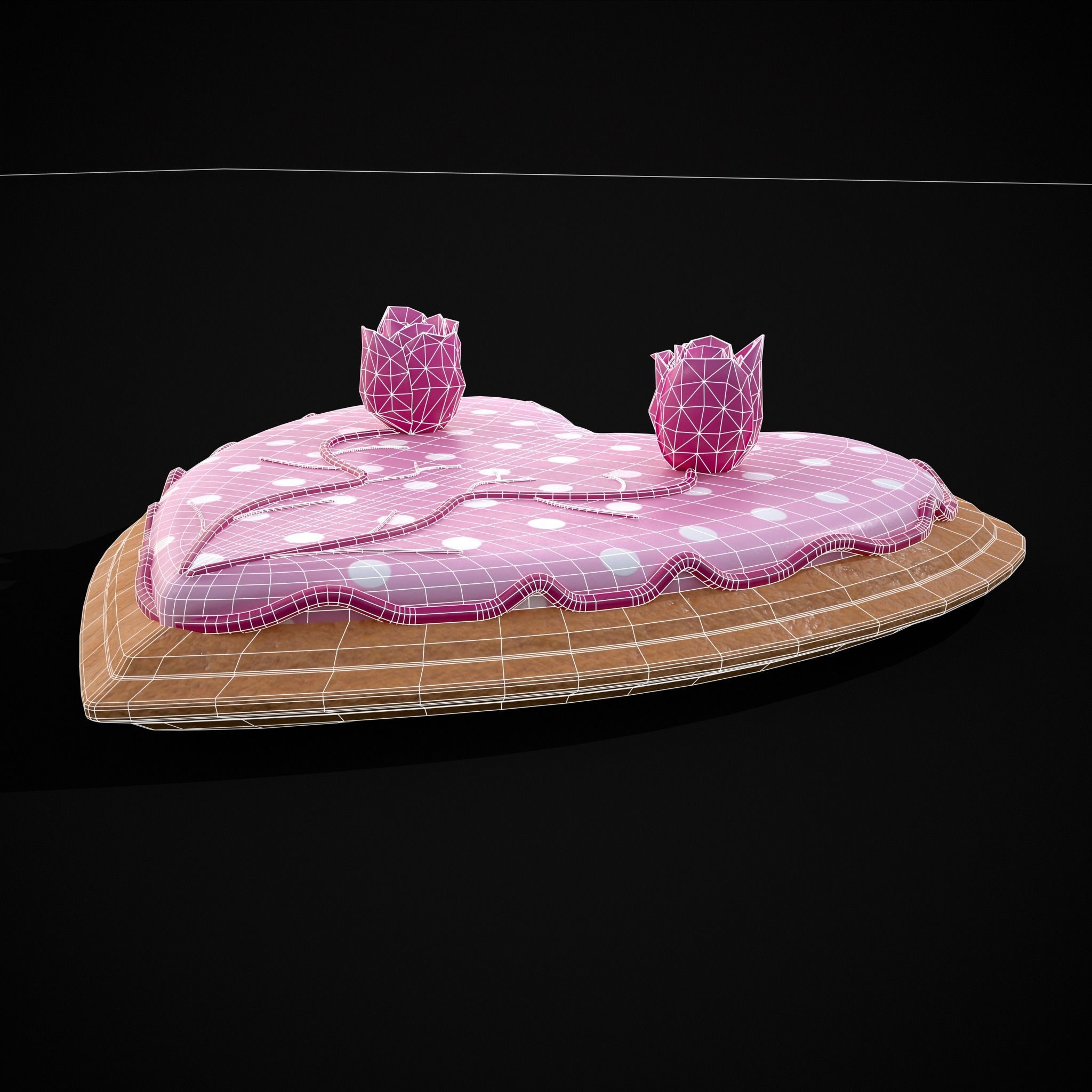 Valentines Jelly Filled Cookie Low-poly 3D model_29