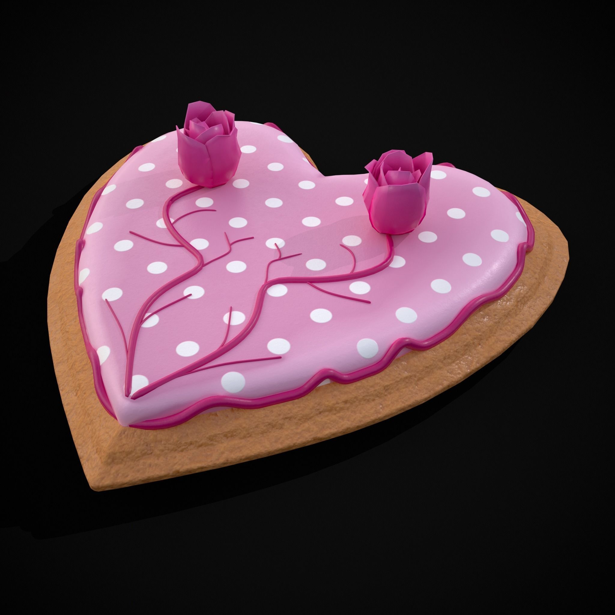 Valentines Jelly Filled Cookie Low-poly 3D model_20