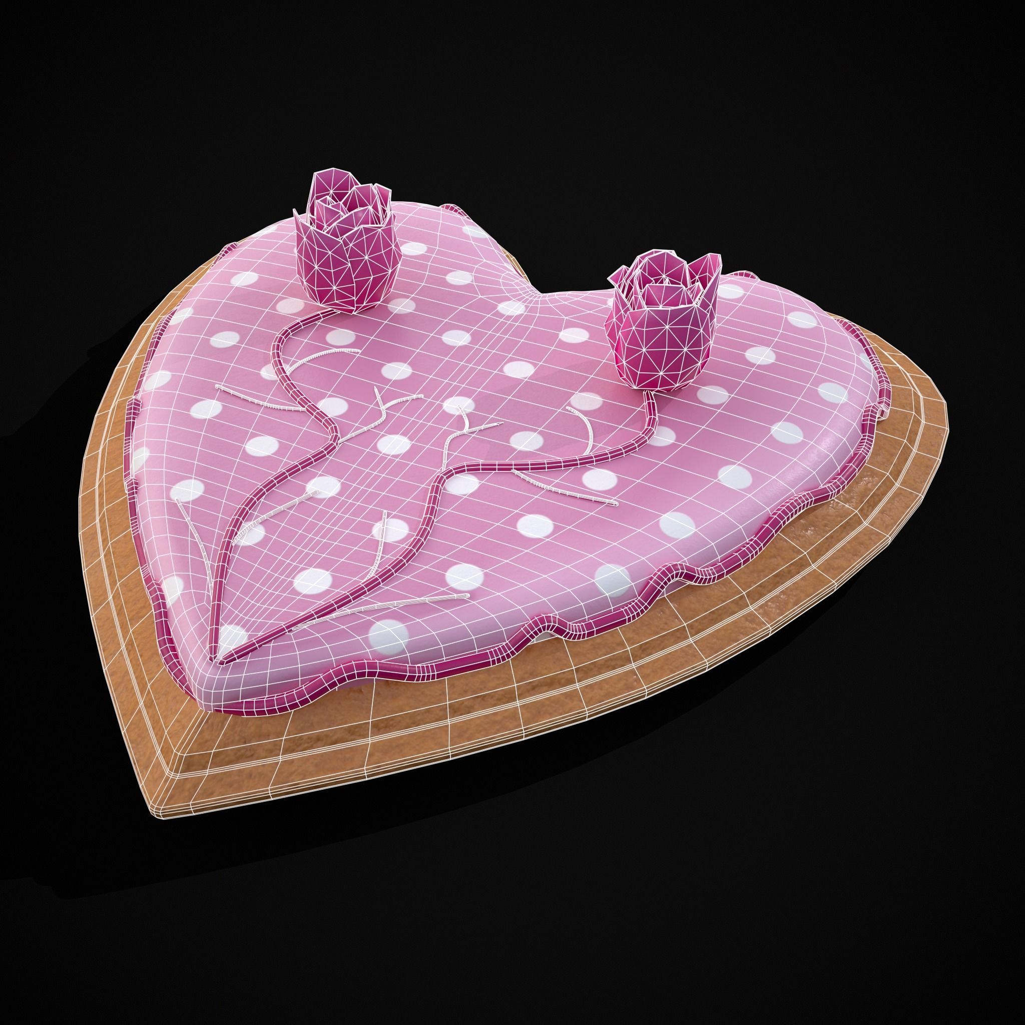 Valentines Jelly Filled Cookie Low-poly 3D model_21