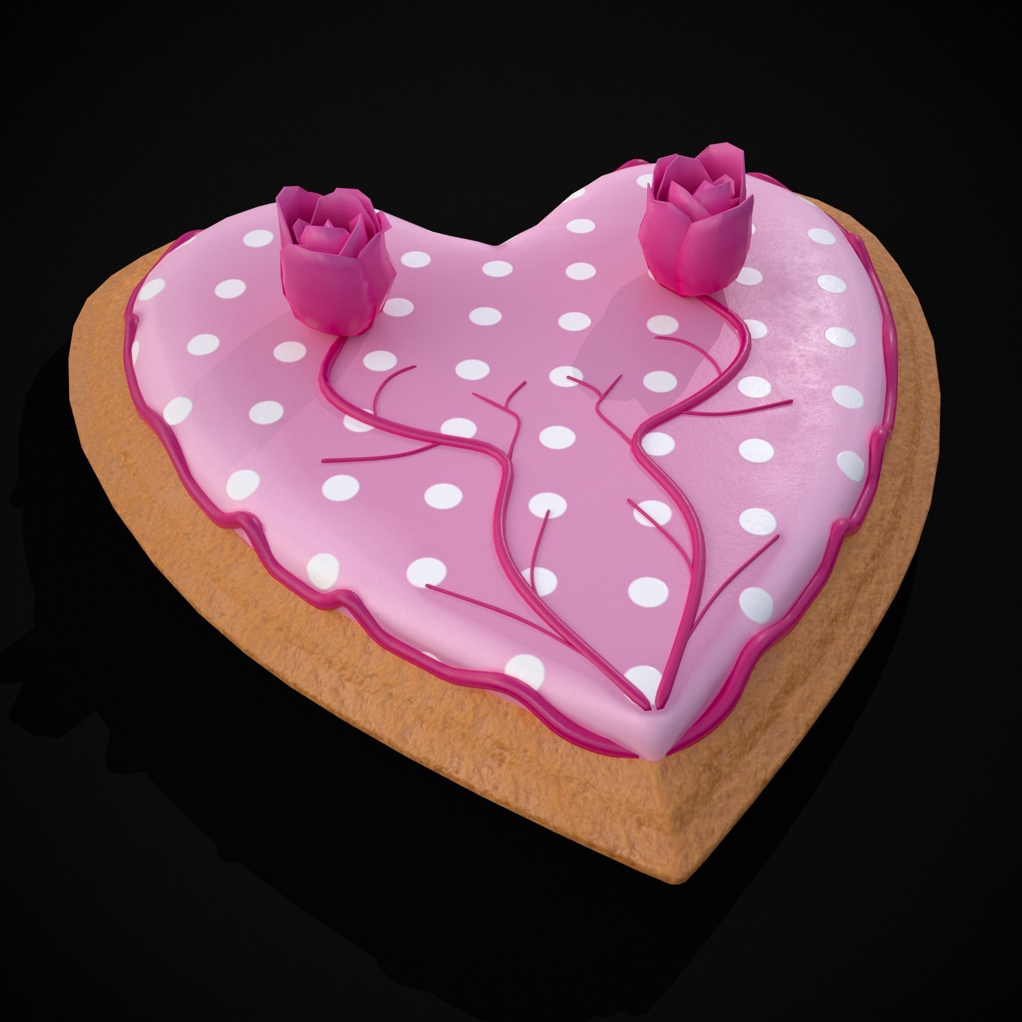 Valentines Jelly Filled Cookie Low-poly 3D model_25
