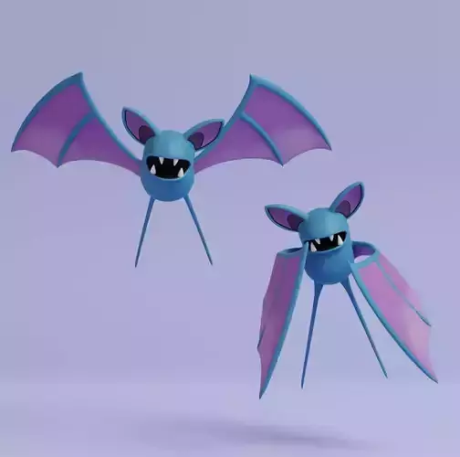Pokemon - Zubat with 2 poses