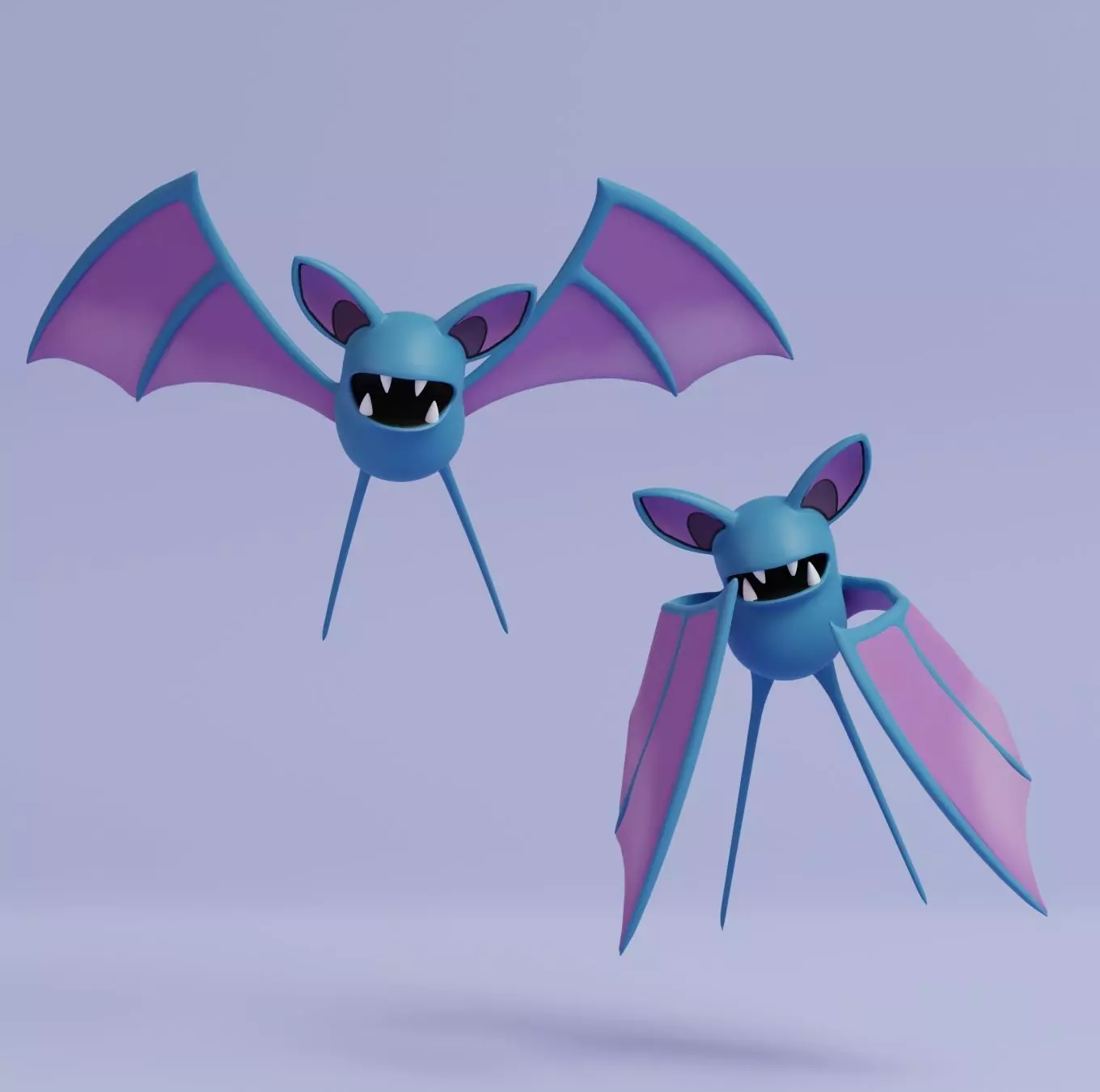 Pokemon - Zubat with 2 poses 3D print model_0