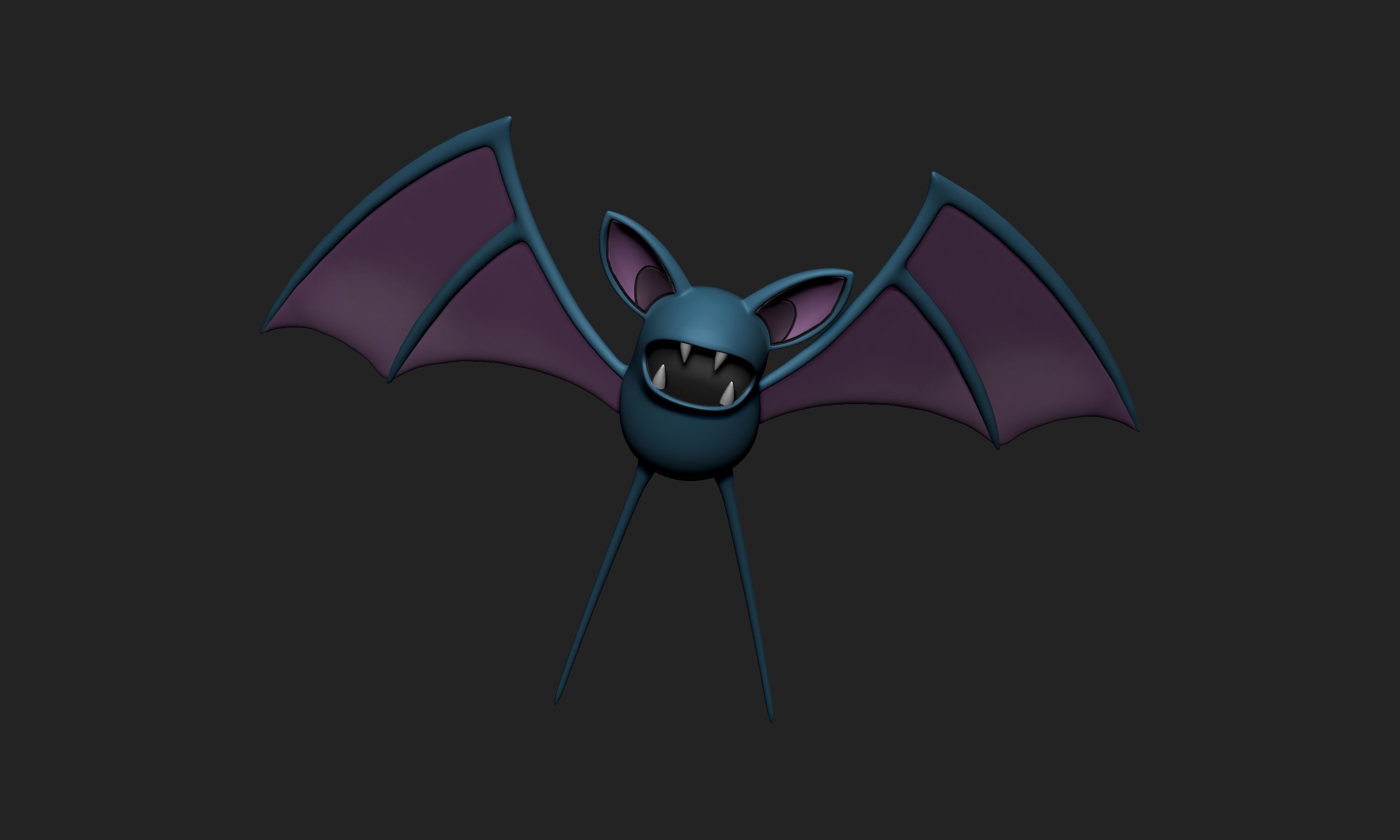 Pokemon - Zubat with 2 poses 3D print model_5