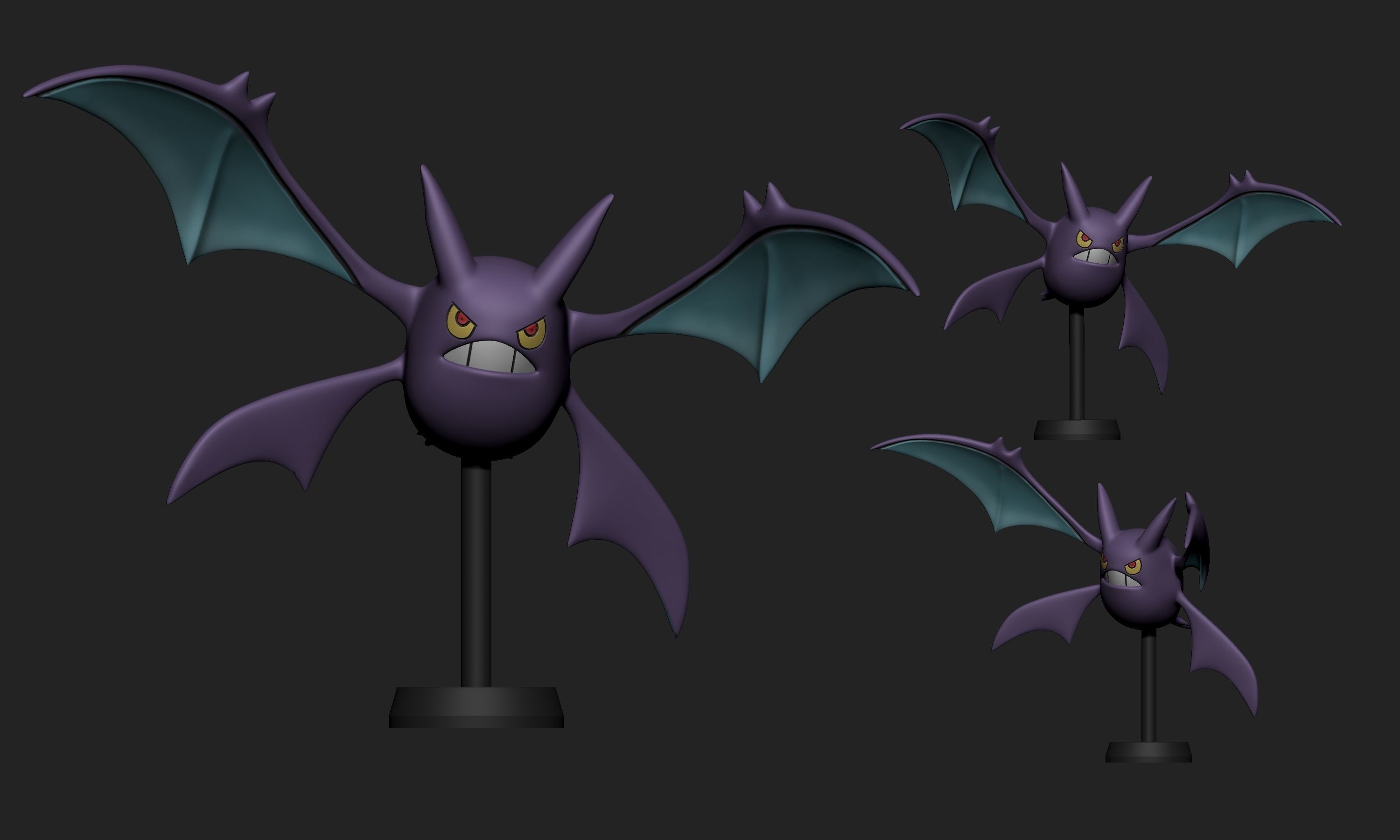 Pokemon - Crobat with 2 poses 3D print model_6
