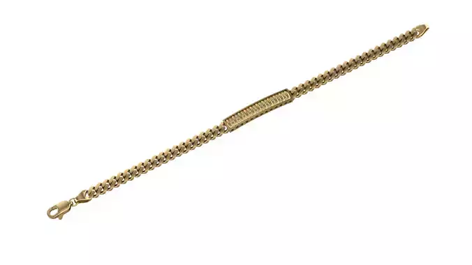 Cuban Chain with American Stone 3D print model