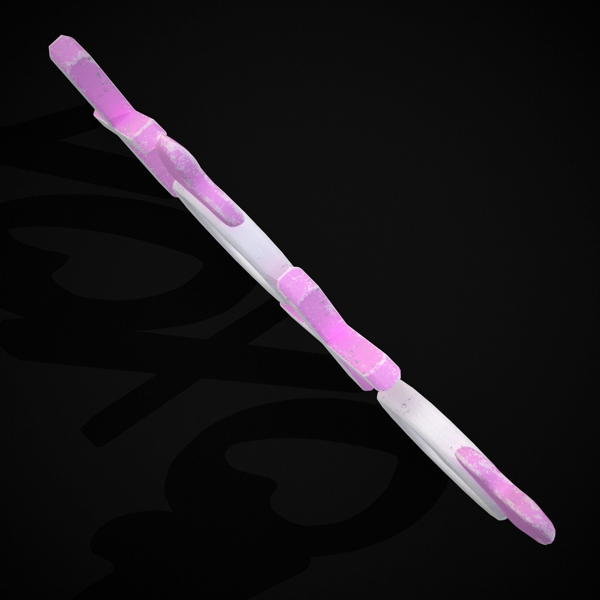 XOXO Wood Lettering Low-poly 3D model_25