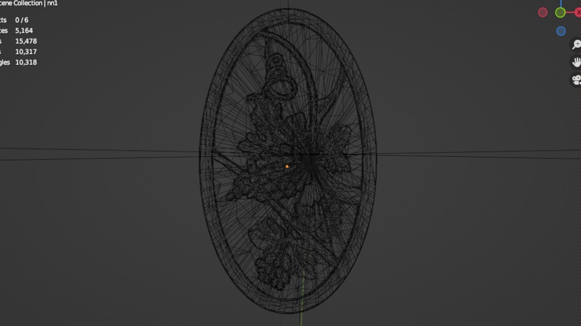 Classic oval rosette 02 3D model_5