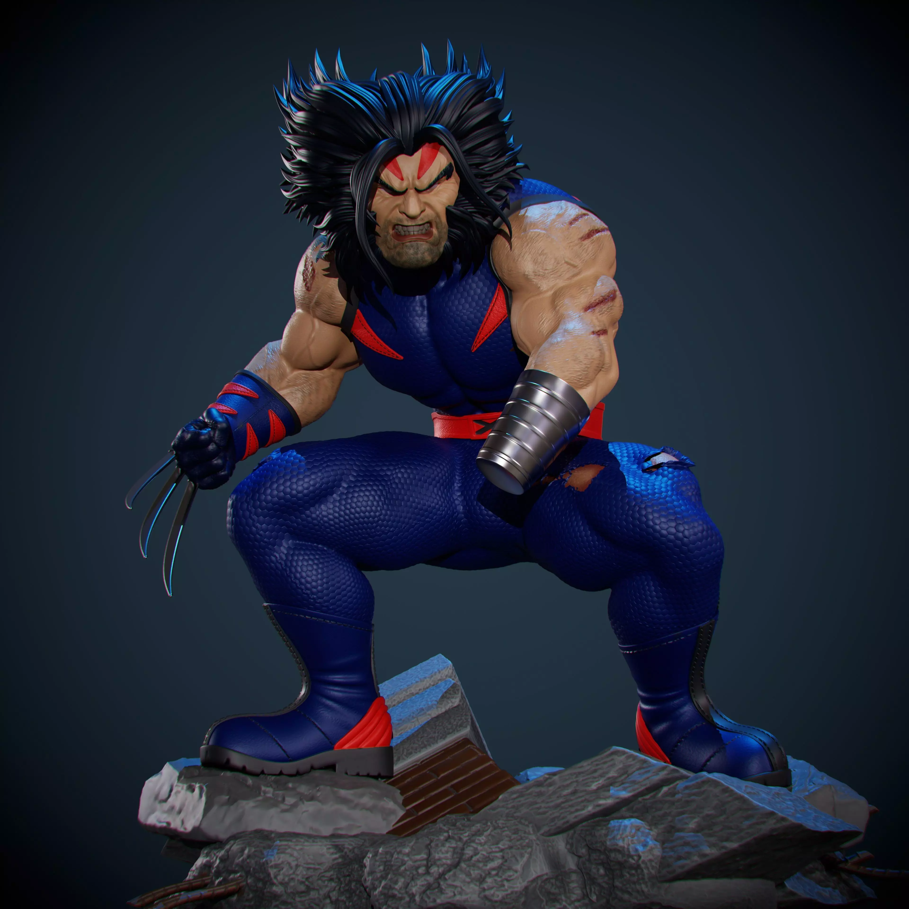 wolverine age of apocalipse 3D print model