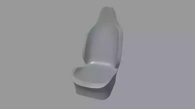 Car Seat 018 Low-poly 3D model