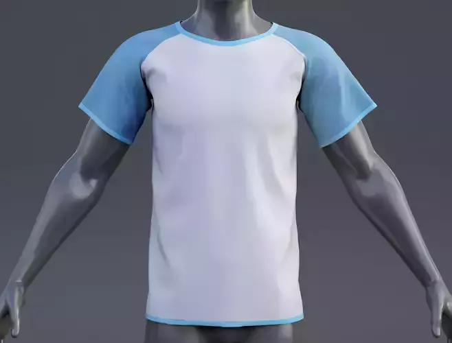 T-shirt Raglan U-neck