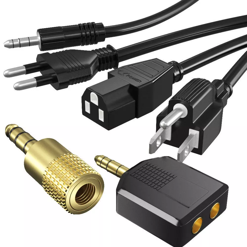 Adapter Switches Switches electrical plug coaxial 3D model Low-poly 3D model_0