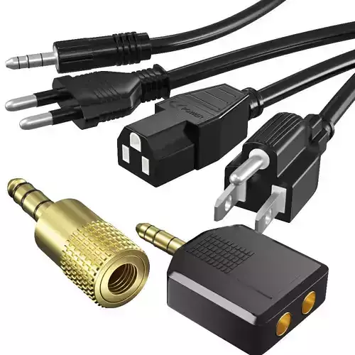  Adapter Switches Switches  electrical plug  coaxial 3D model 