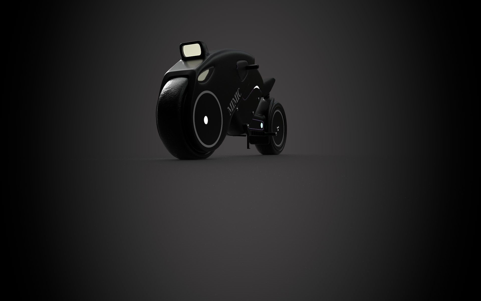Motorcycle futuristic electric bike Free low-poly 3D model_4