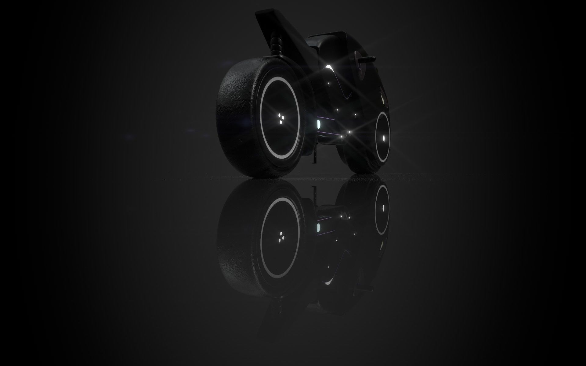 Motorcycle futuristic electric bike Free low-poly 3D model_7