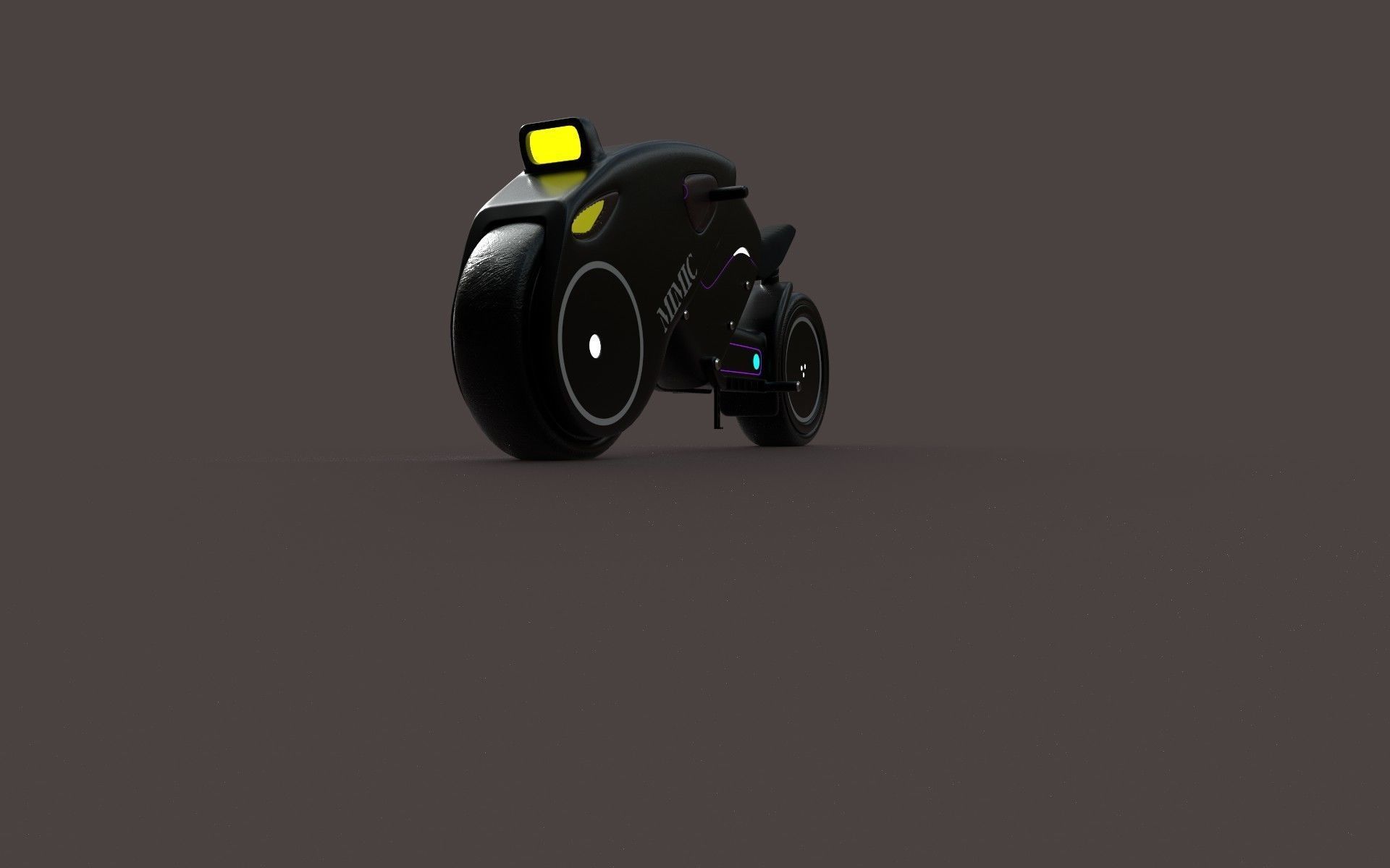 Motorcycle futuristic electric bike Free low-poly 3D model_3