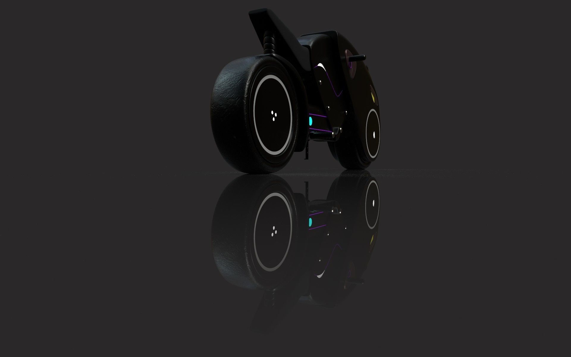 Motorcycle futuristic electric bike Free low-poly 3D model_6