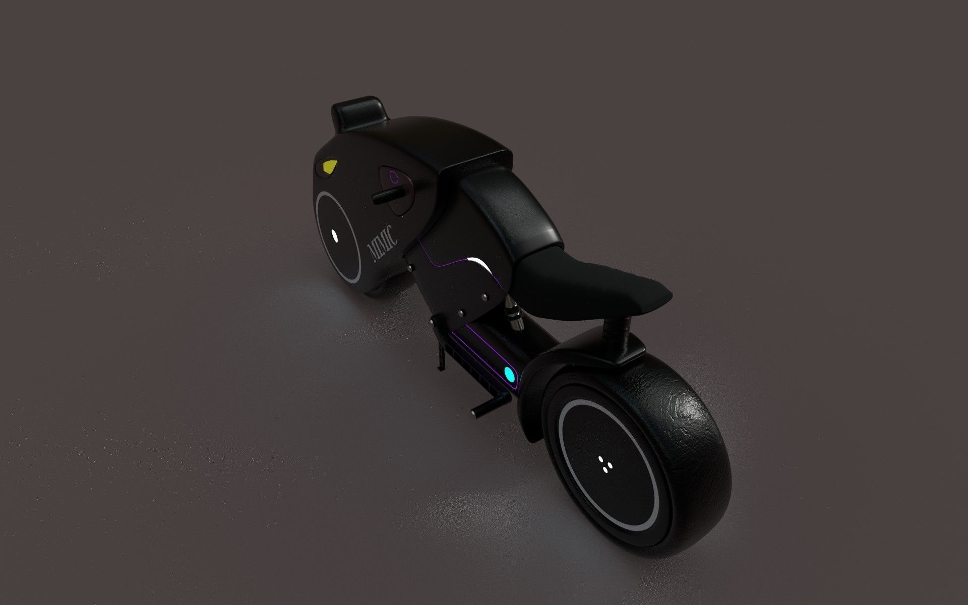 Motorcycle futuristic electric bike Free low-poly 3D model_21