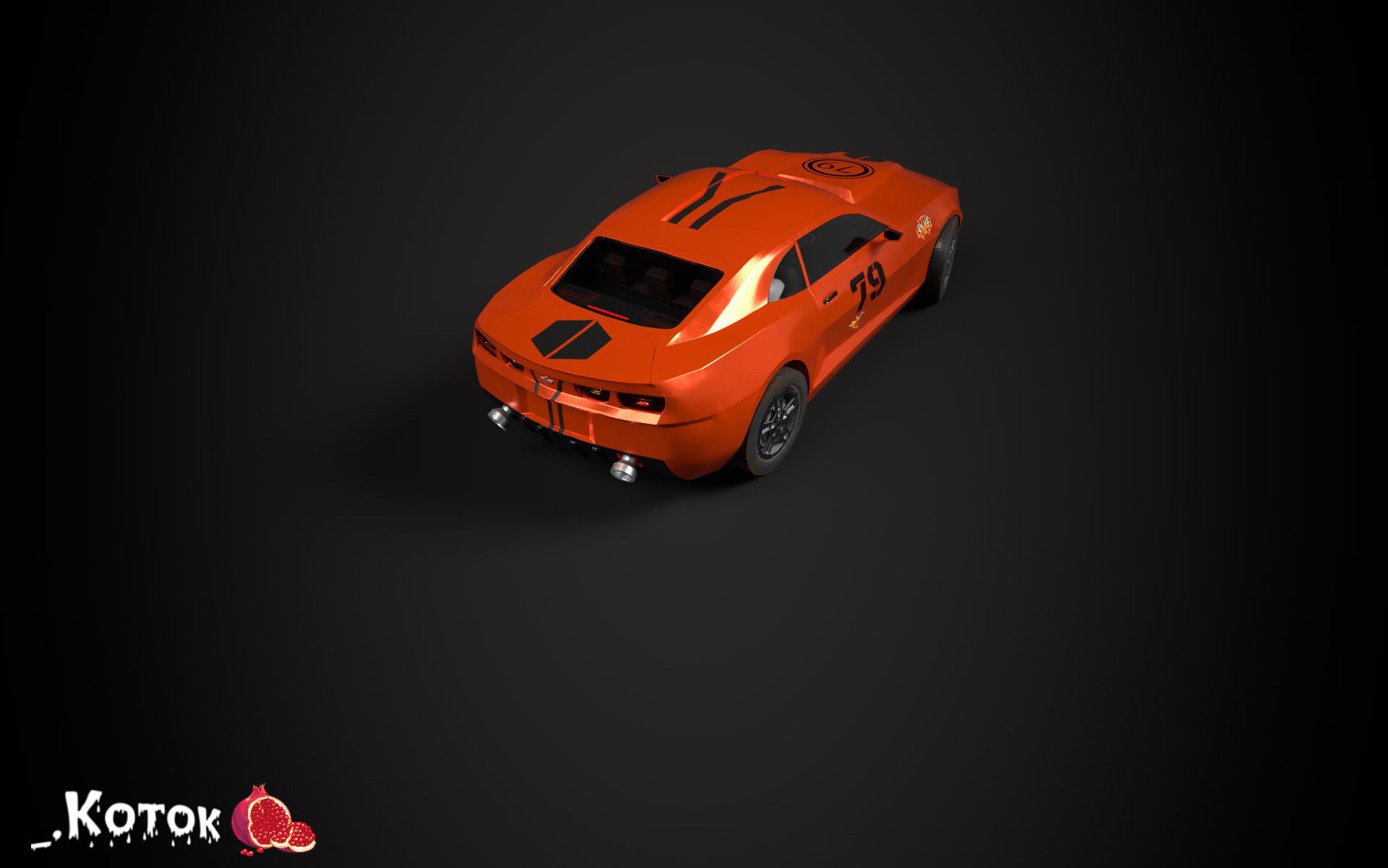 Chevrolet Camaro Free low-poly 3D model_8