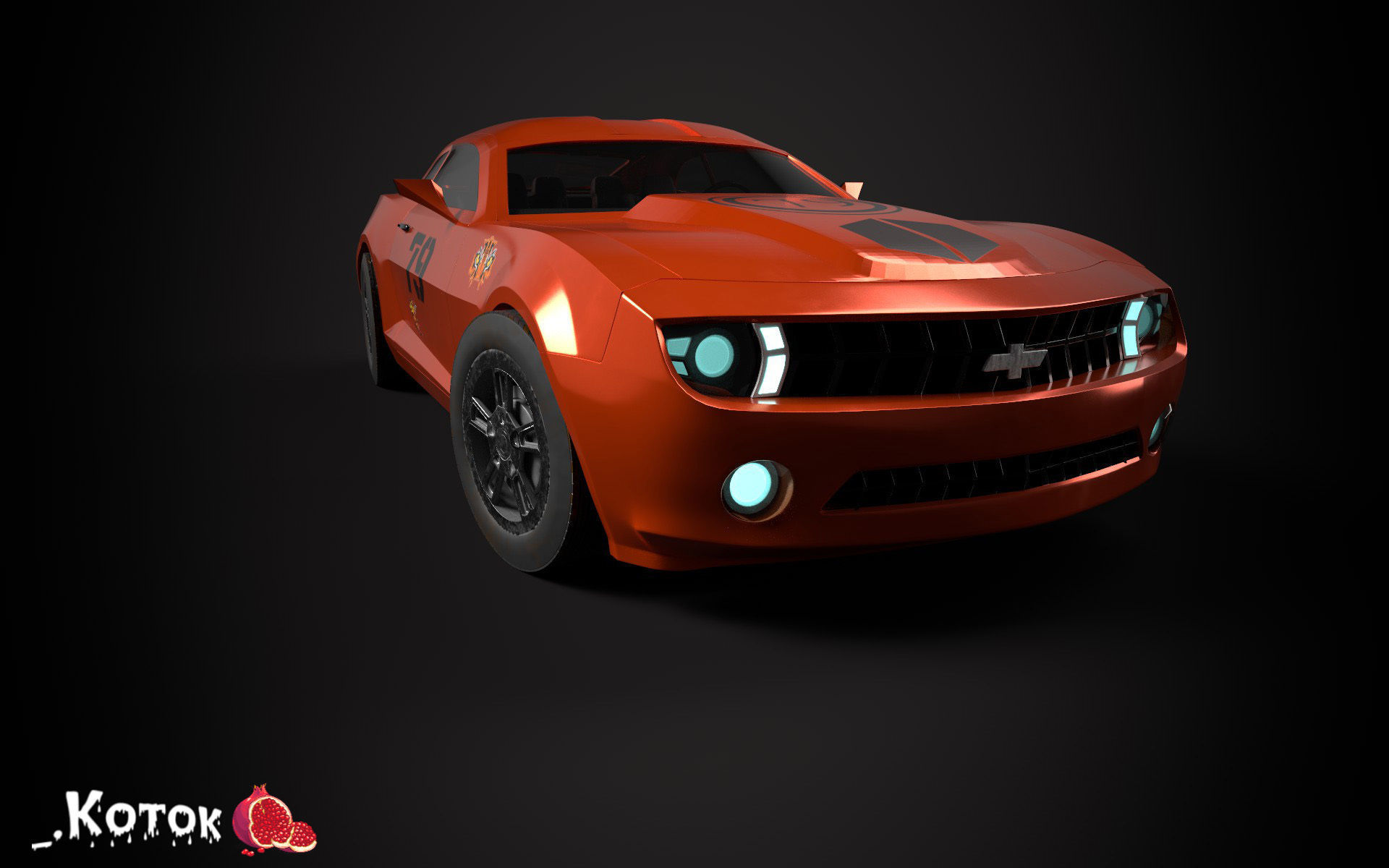 Chevrolet Camaro Free low-poly 3D model_5