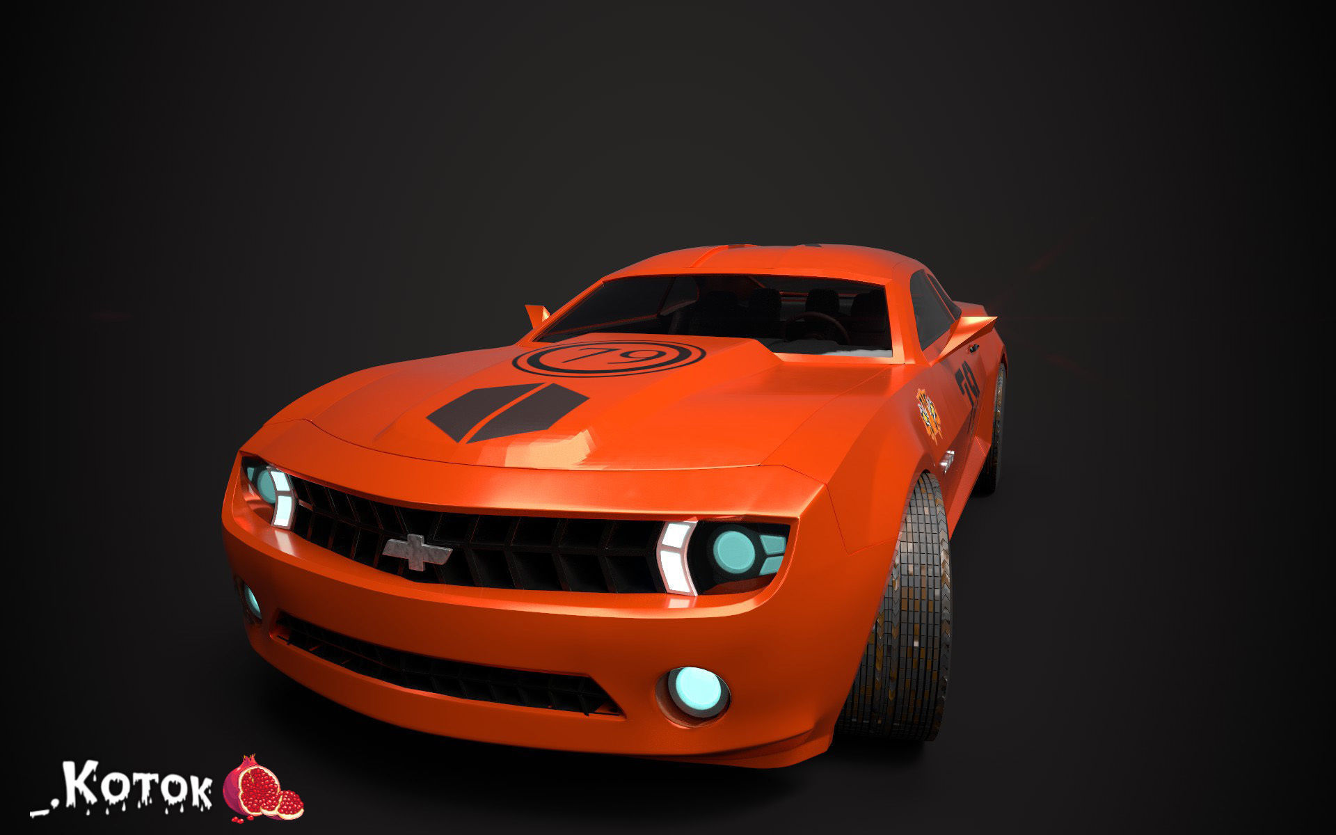 Chevrolet Camaro Free low-poly 3D model_17