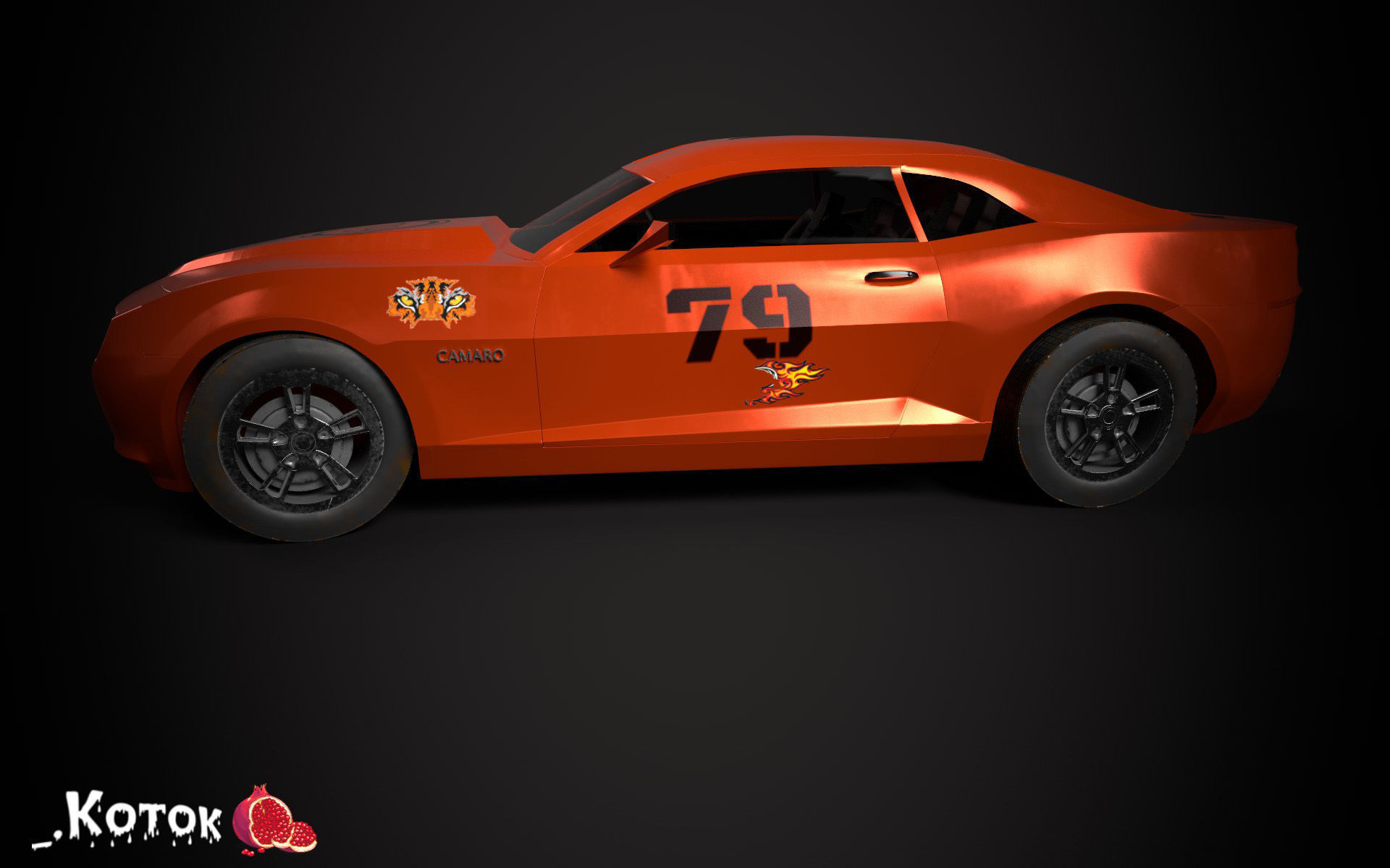 Chevrolet Camaro Free low-poly 3D model_3