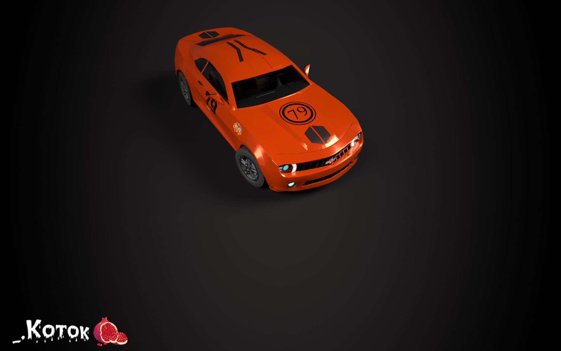 Chevrolet Camaro Free low-poly 3D model_7