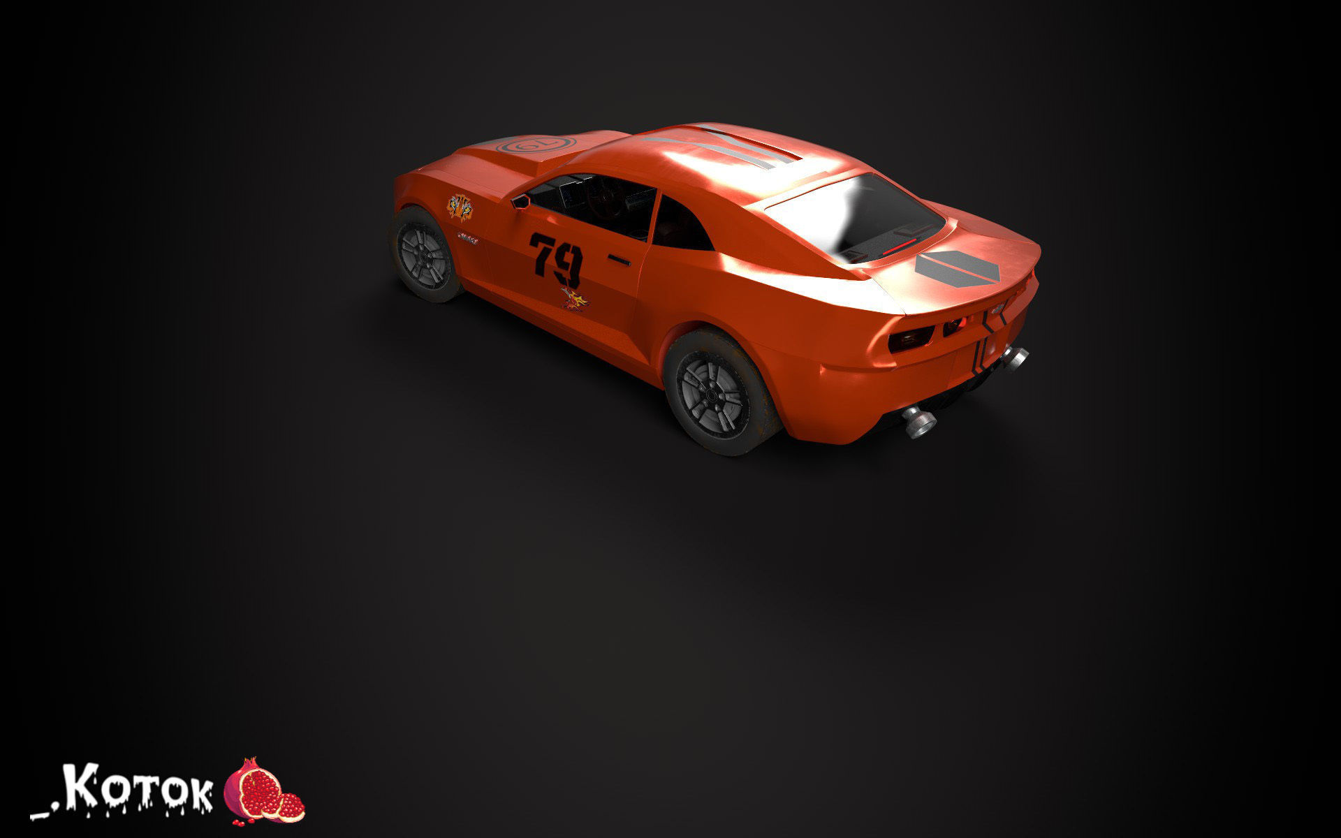 Chevrolet Camaro Free low-poly 3D model_9