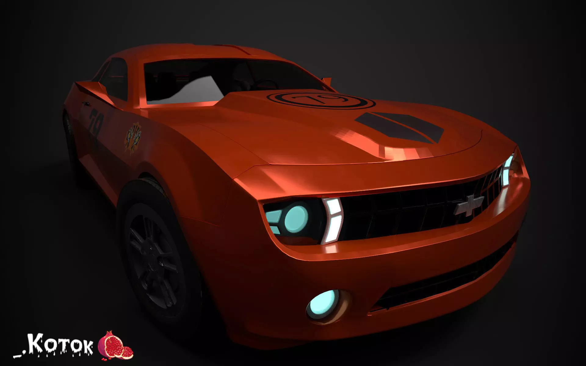 Chevrolet Camaro Free low-poly 3D model_0