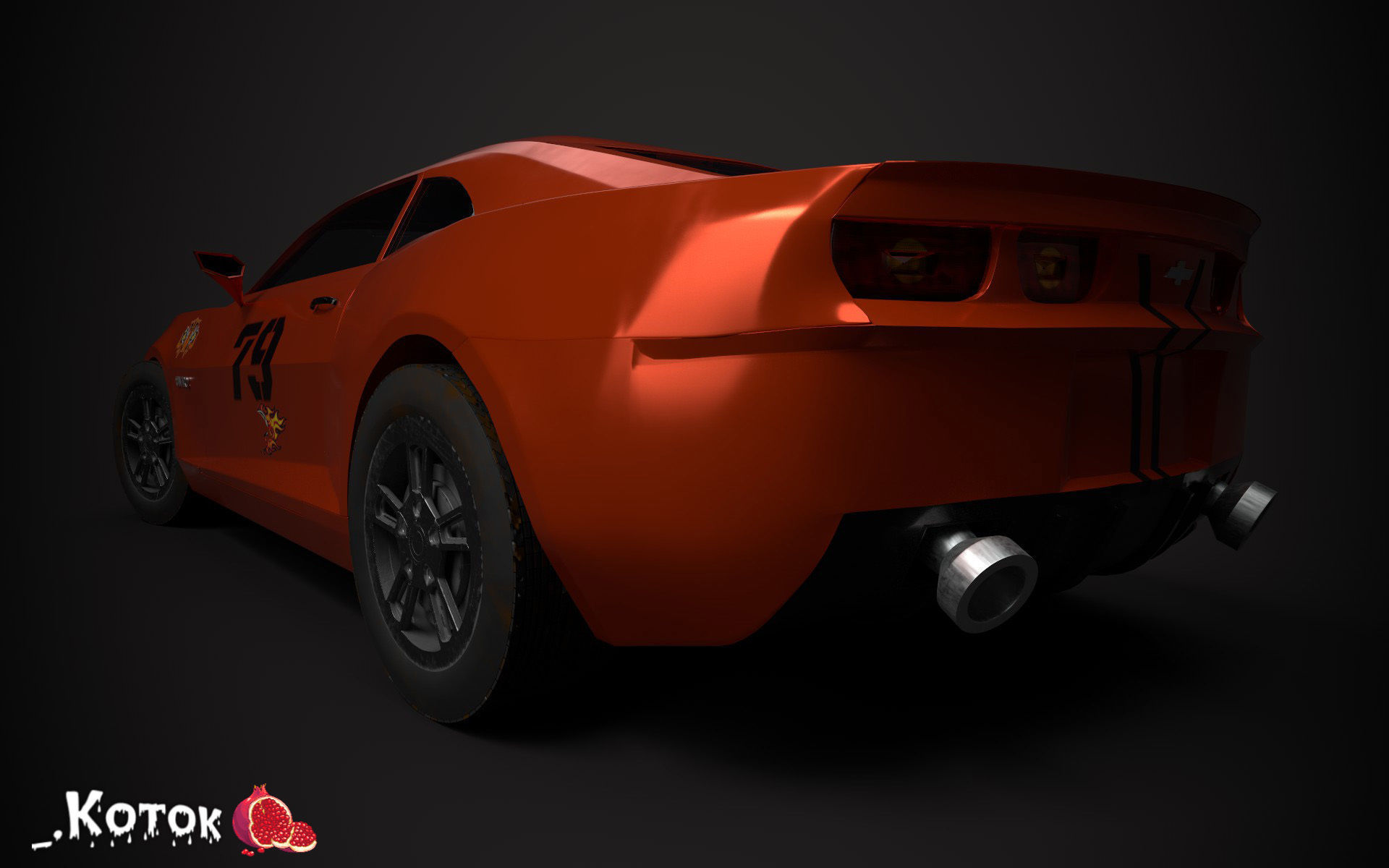 Chevrolet Camaro Free low-poly 3D model_1
