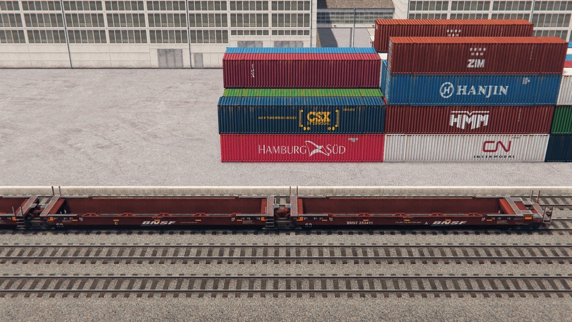 53ft Containers Pack 2 Low-poly 3D model_6